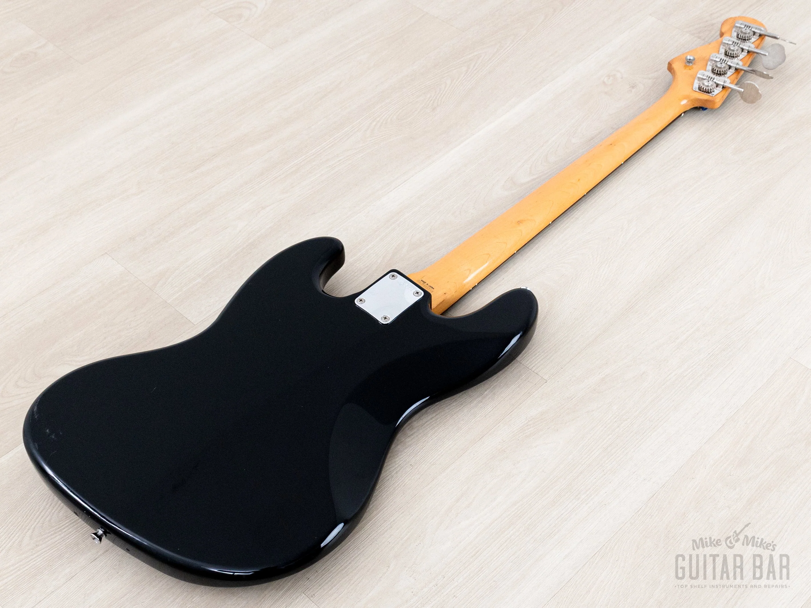 1988 Fender '62 Jazz Bass Fretless Order Made ‘62 JB62FL Black + Headstock w/ American Vintage Pickups, Japan MIJ Fujigen - Image 14