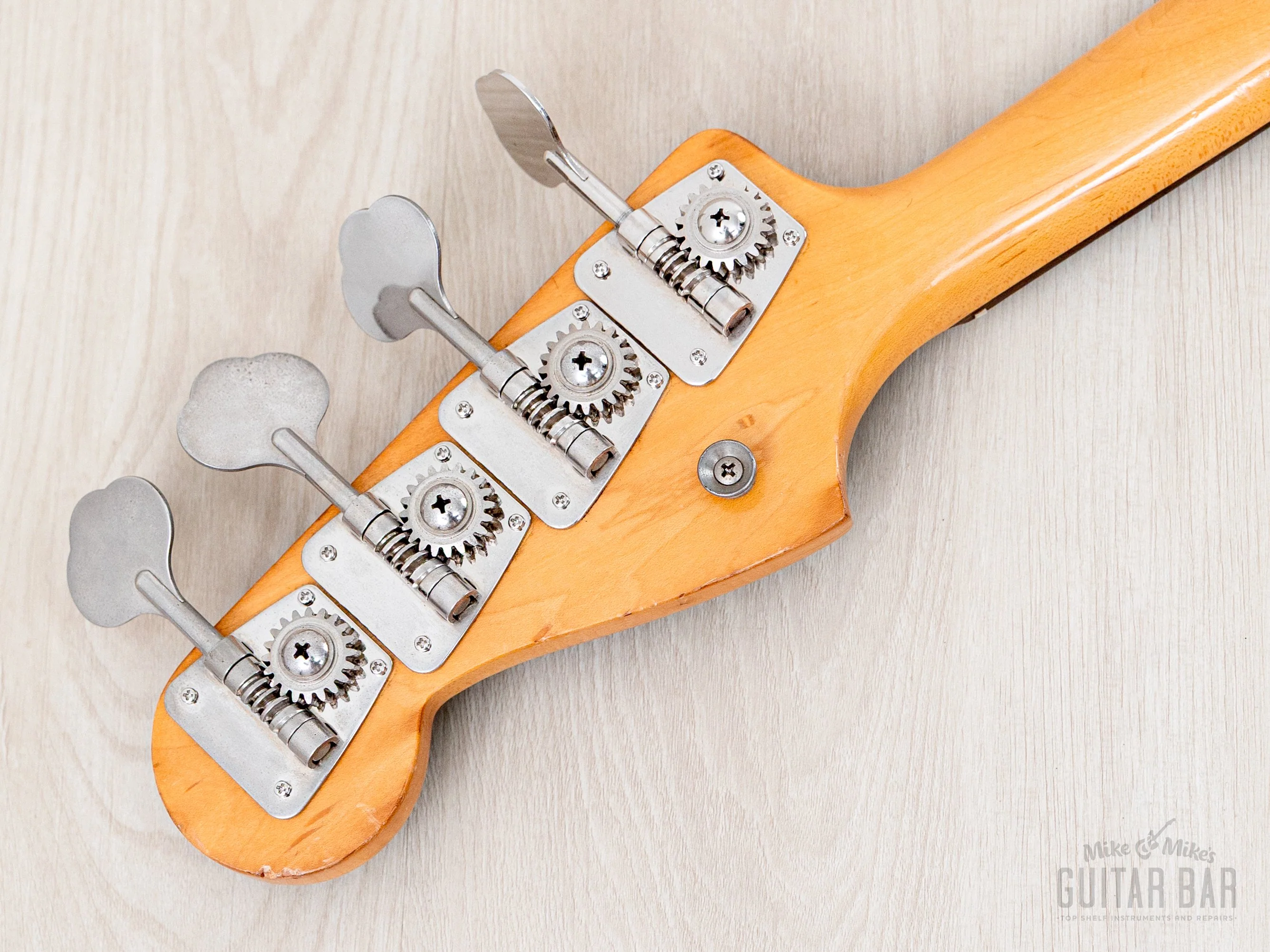 1988 Fender '62 Jazz Bass Fretless Order Made ‘62 JB62FL Black + Headstock w/ American Vintage Pickups, Japan MIJ Fujigen - Image 5