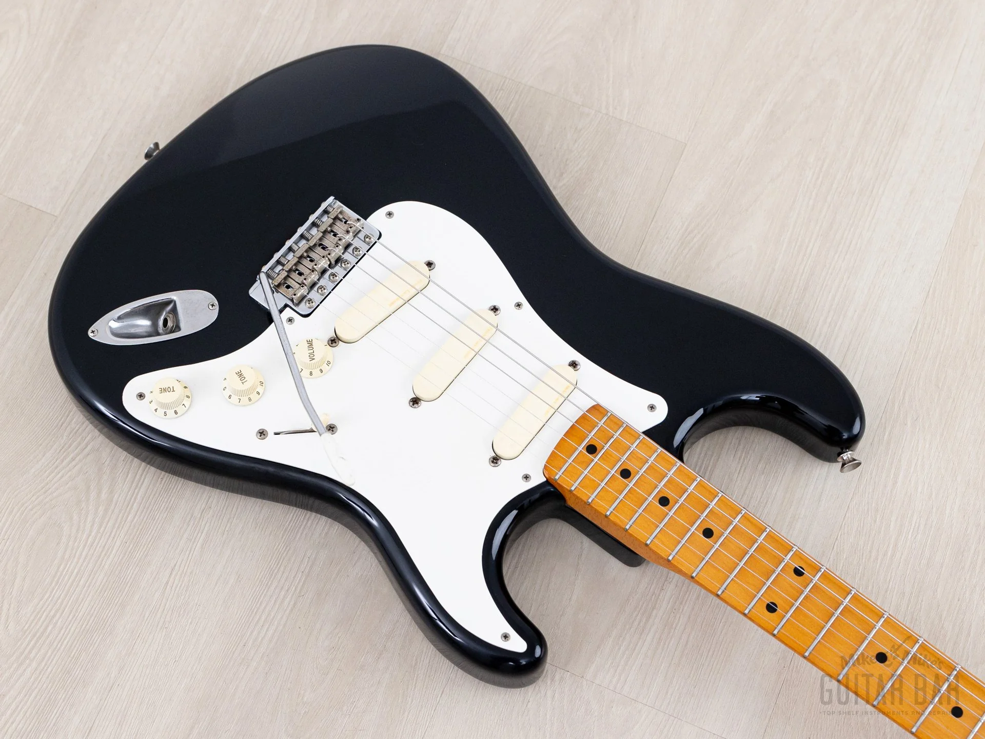 1988 Fender Stratocaster ‘54 Vintage Reissue ST54-85LS Blackie w/ Lace Sensor, Japan MIJ Fujigen - Image 9