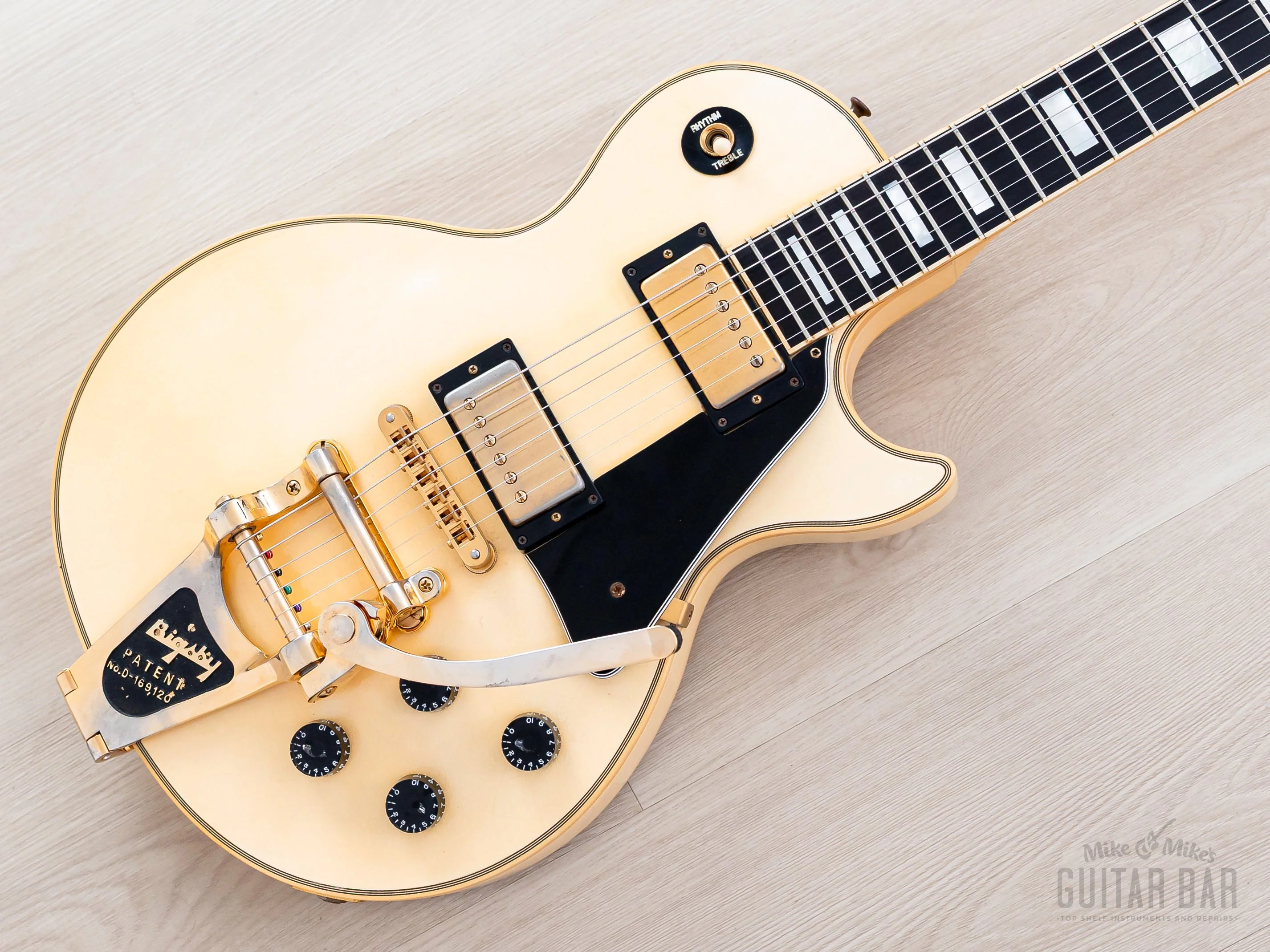 1988 Gibson Les Paul Custom Vintage Guitar Alpine White w/ Bigsby B7, Tim Shaw PAFs & Case