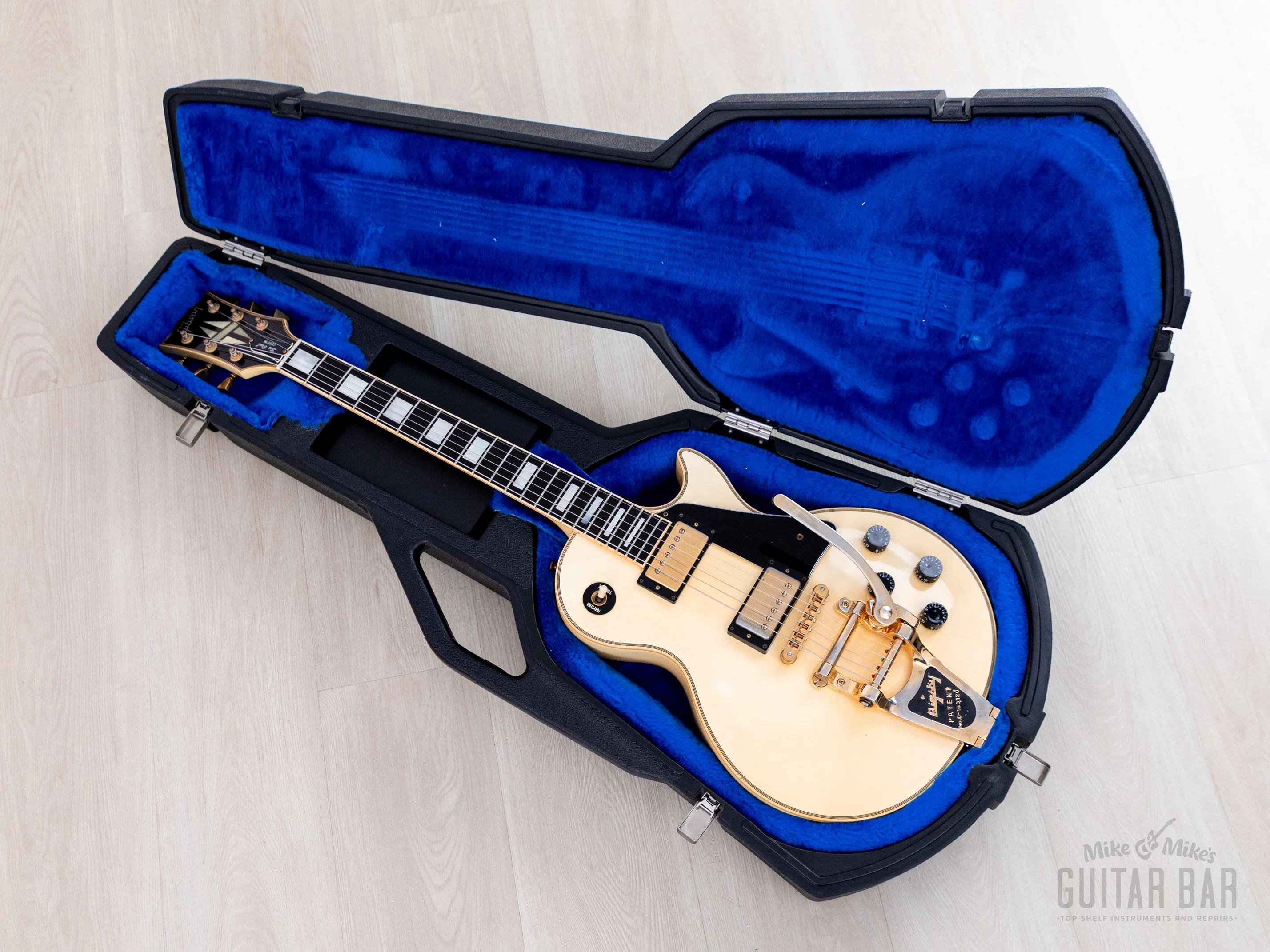 1988 Gibson Les Paul Custom Vintage Guitar Alpine White w/ Bigsby B7, Tim Shaw PAFs & Case - Image 22