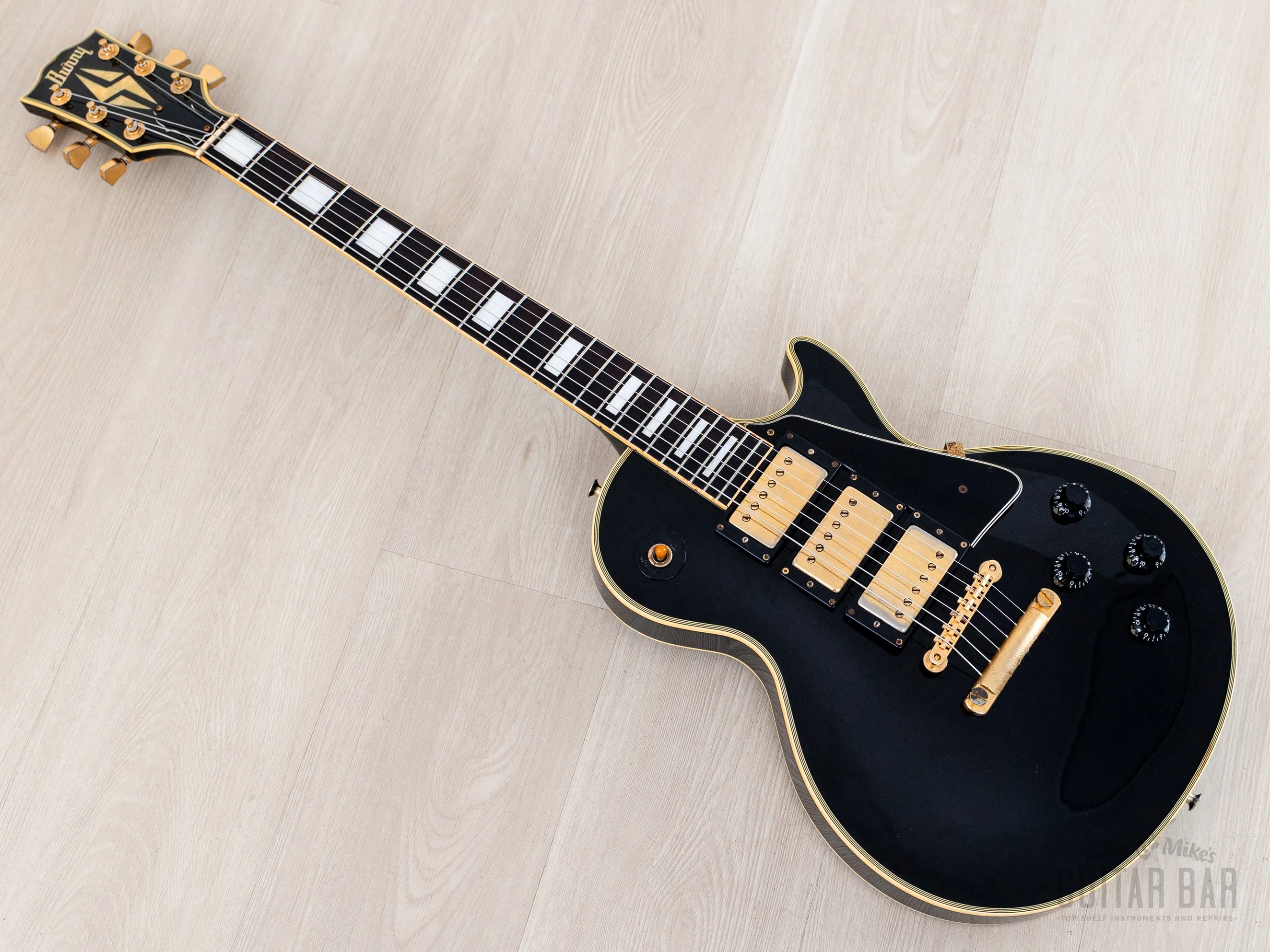 1989 Burny Black Beauty Custom '57 Model RLC-65 3 Pickup w/ VH-3 Pickups, Japan Fernandes - Image 11