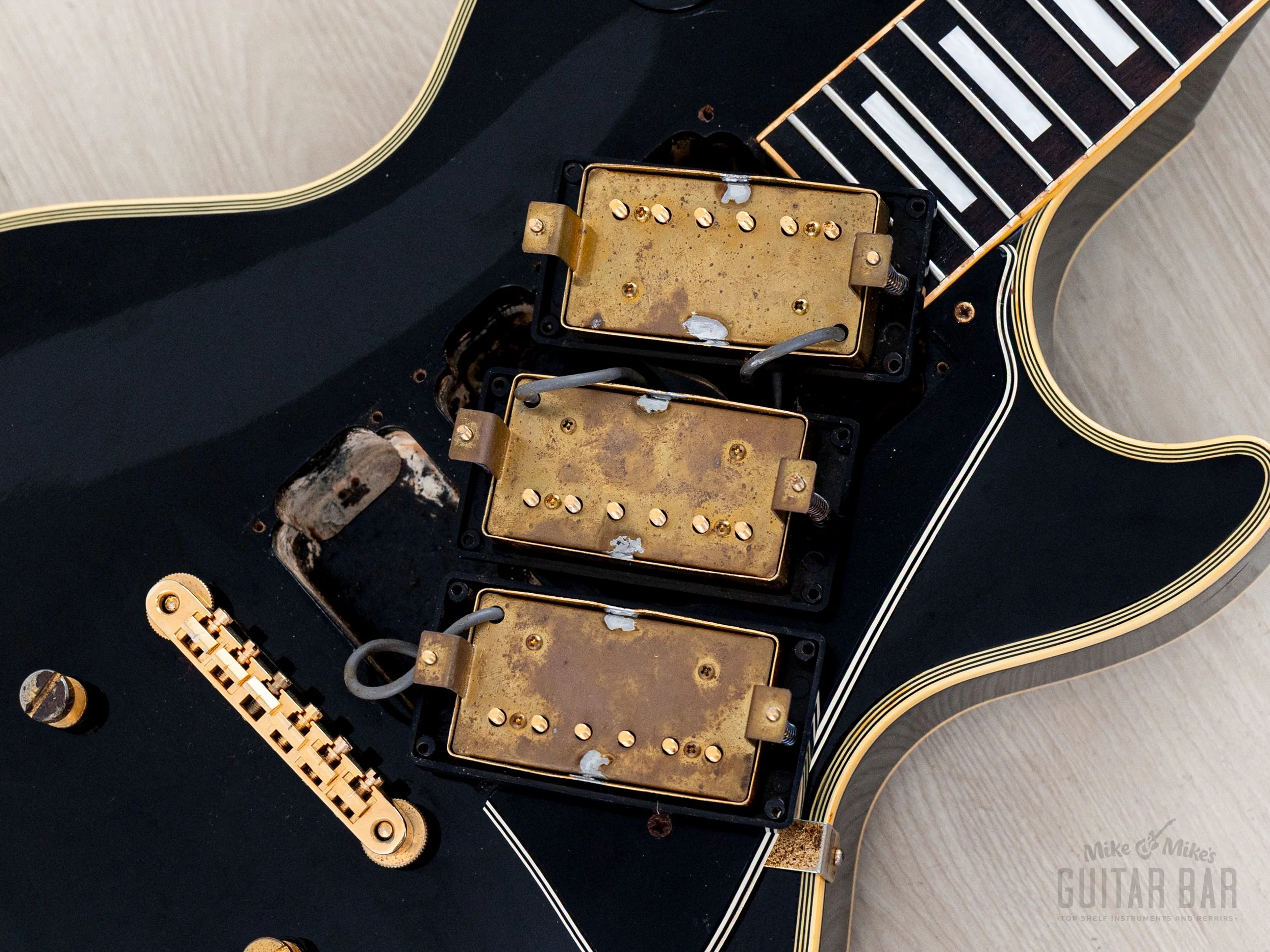 1989 Burny Black Beauty Custom '57 Model RLC-65 3 Pickup w/ VH-3 Pickups, Japan Fernandes - Image 17