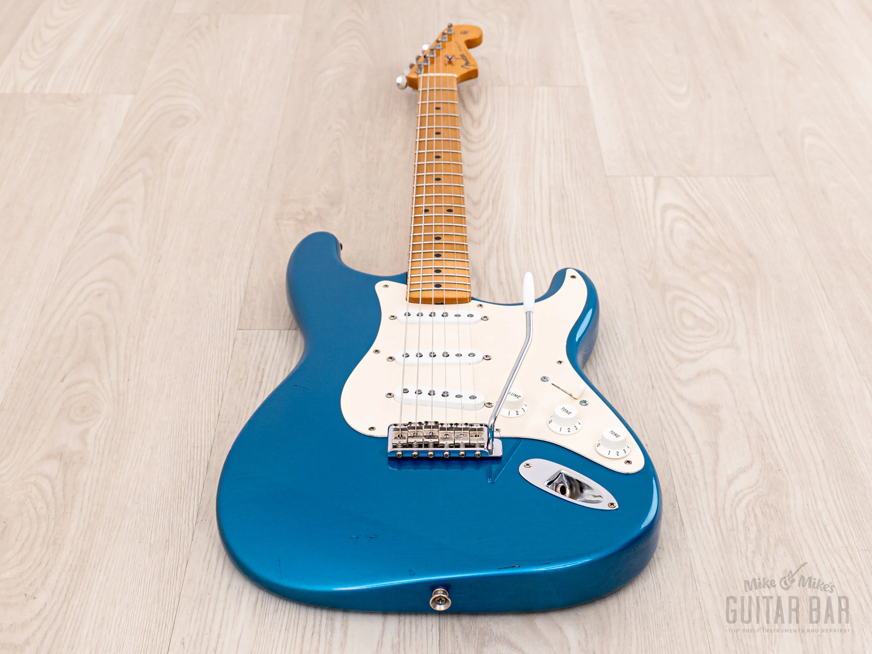 1989 Fender American Vintage '57 Stratocaster, Lake Placid Blue w/ Custom Shop Fat 50s & Tweed Case - Image 10