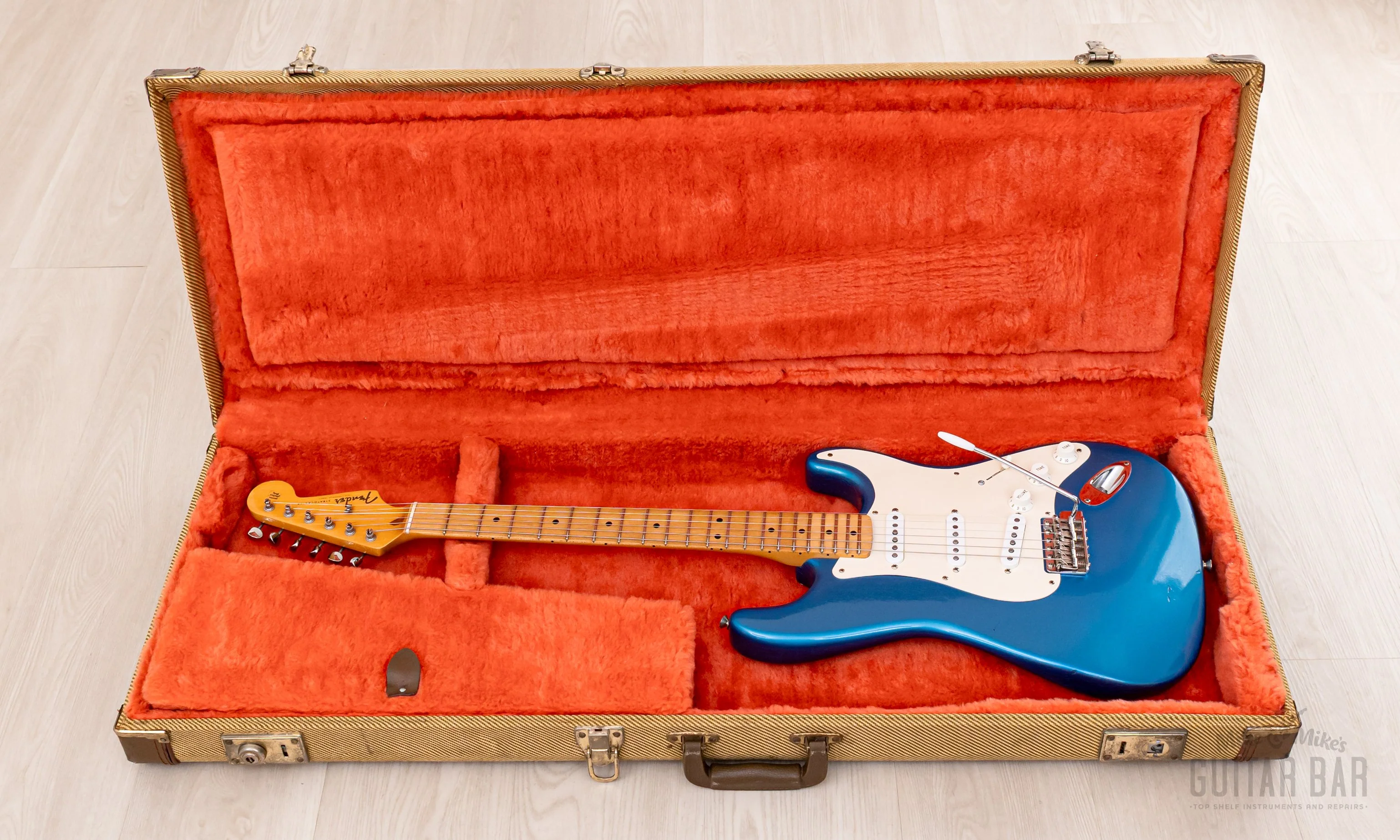 1989 Fender American Vintage '57 Stratocaster, Lake Placid Blue w/ Custom Shop Fat 50s & Tweed Case - Image 22
