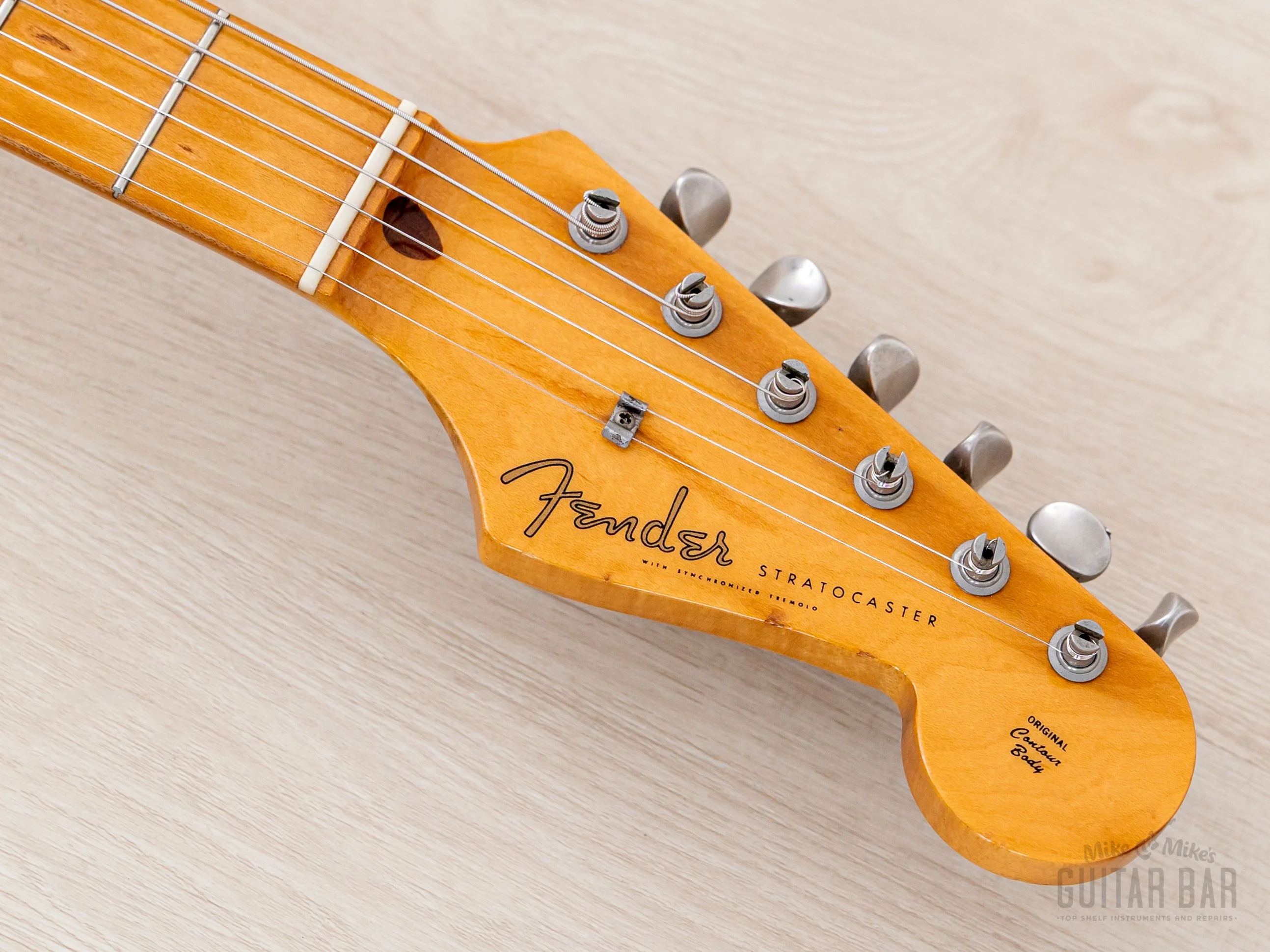 1989 Fender ExTrad Stratocaster ‘57 Vintage Reissue ST57-140 Sunburst Lacquer w/ USA Pickups & Case, Japan MIJ Fujigen - Image 4