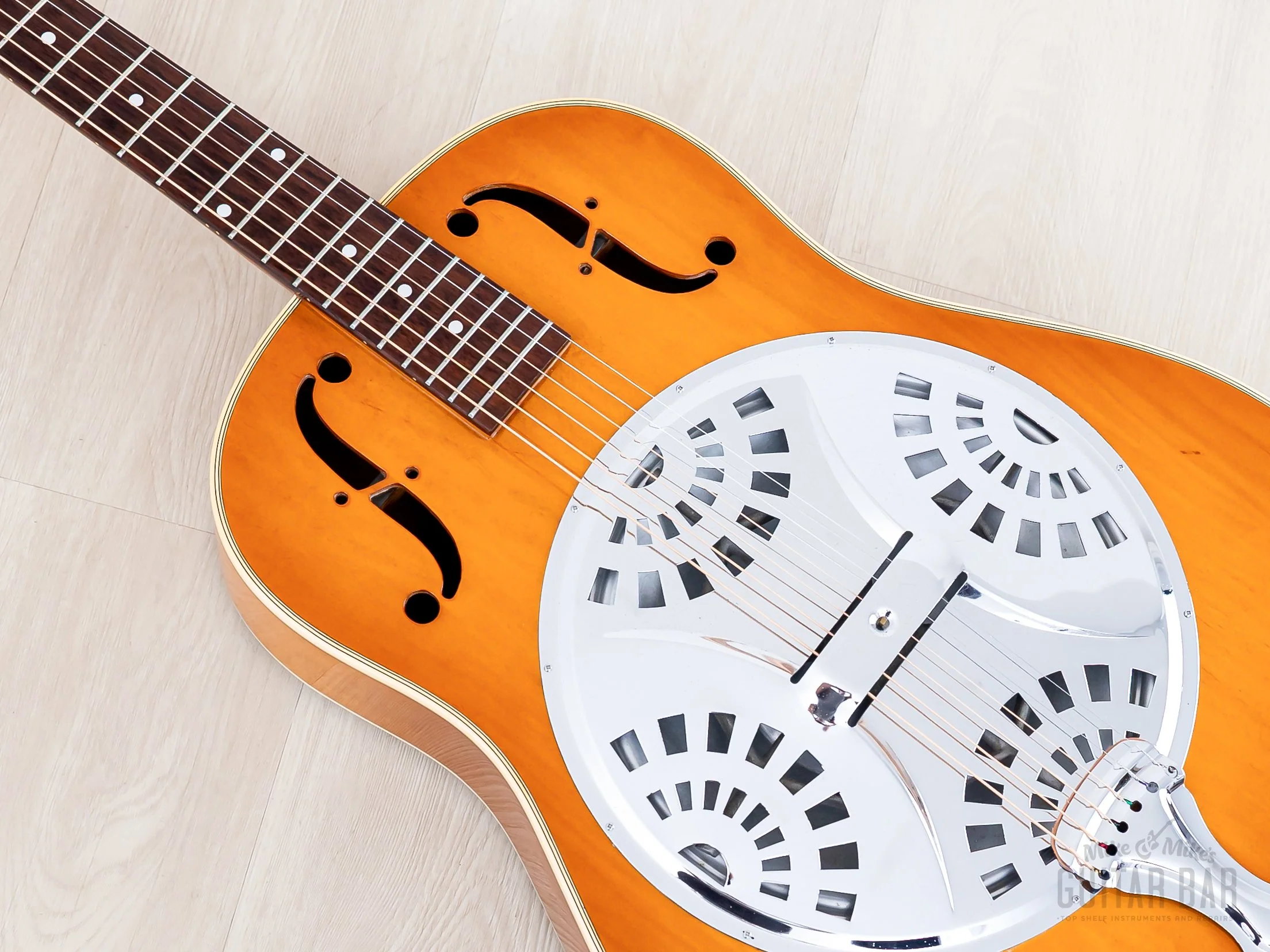 1989 Greco D-800 Vintage Single Cone Resonator Acoustic Guitar - Image 7