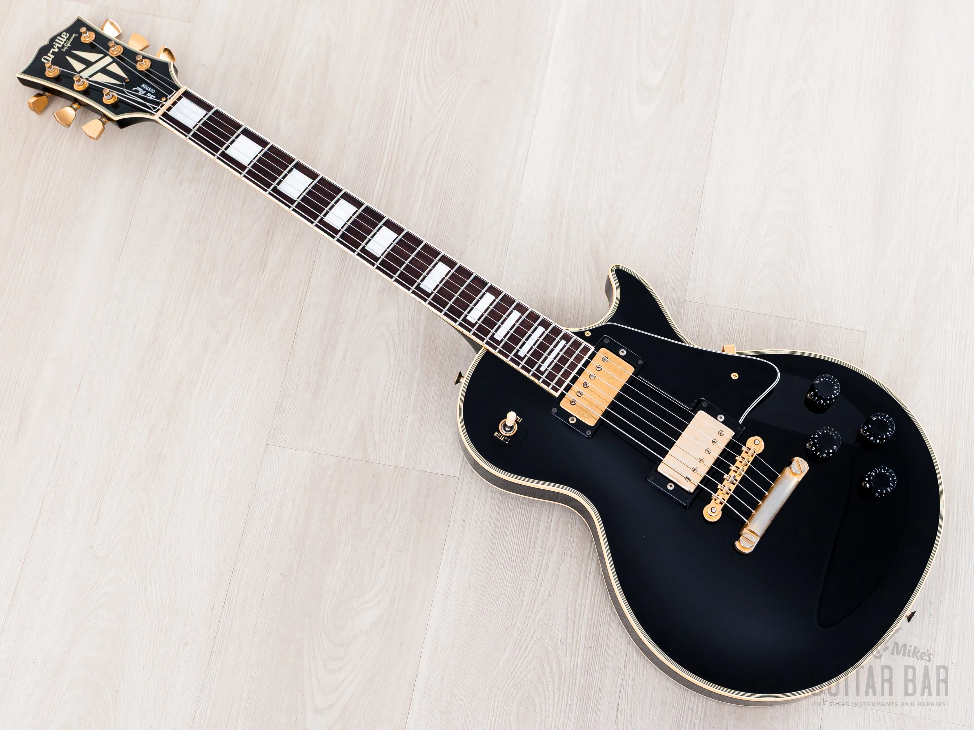 1989 Orville by Gibson Les Paul Custom LPC-EB Black Beauty w/ USA Bill Lawrence Humbuckers - Image 10