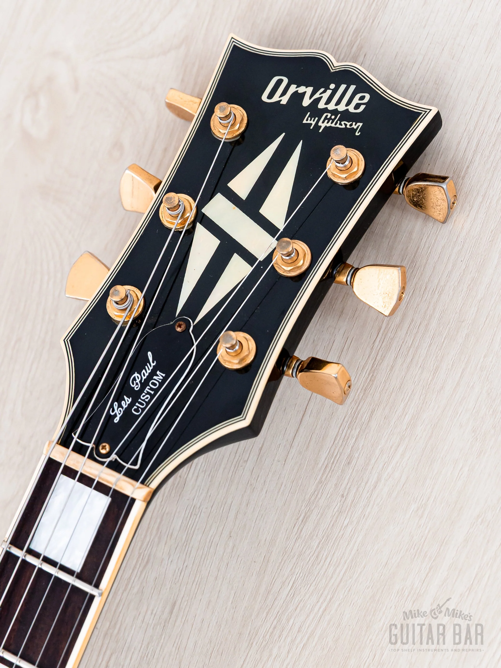 1989 Orville by Gibson Les Paul Custom LPC-EB Black Beauty w/ USA Bill Lawrence Humbuckers - Image 4