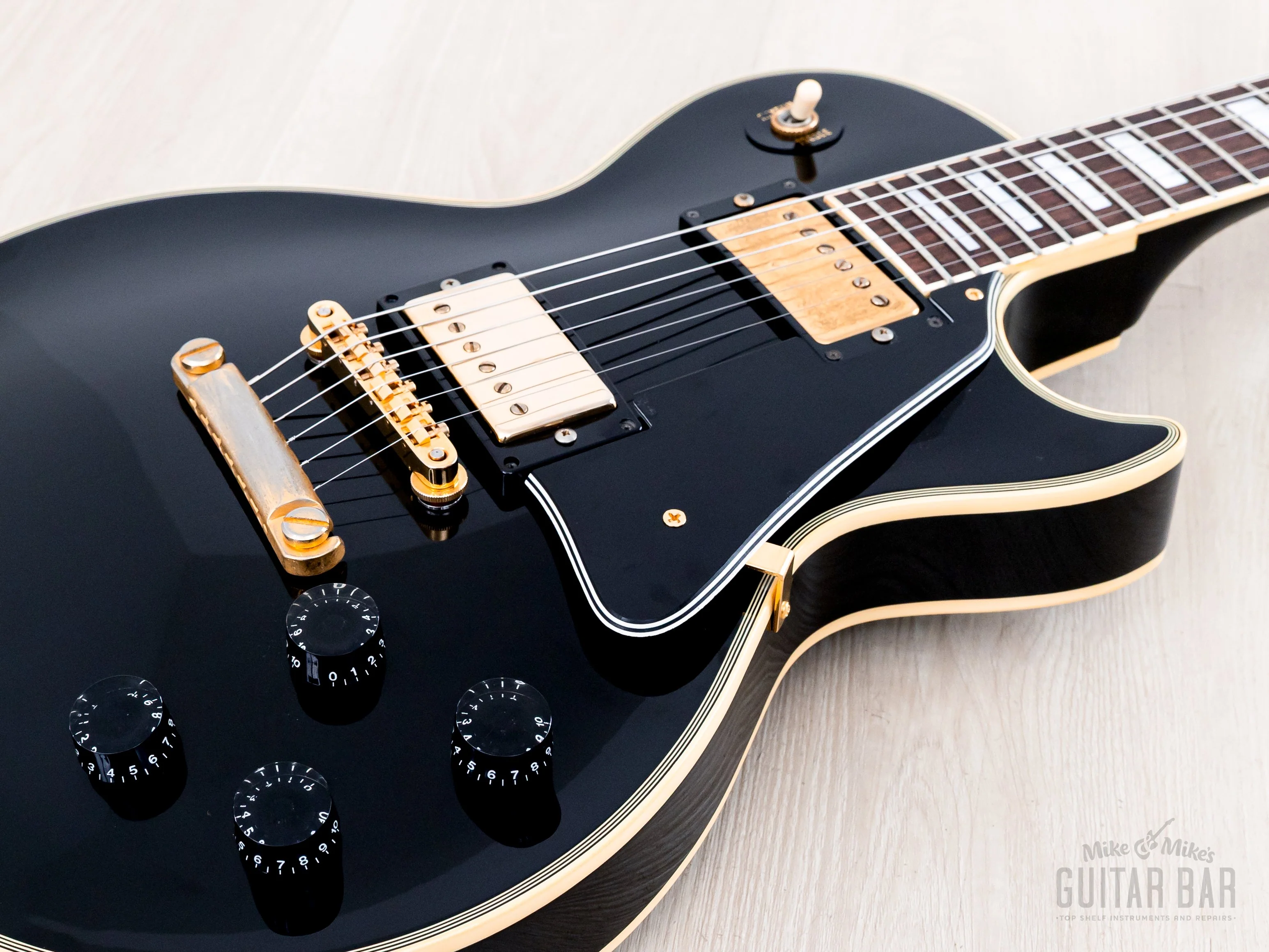 1989 Orville by Gibson Les Paul Custom LPC-EB Black Beauty w/ USA Bill Lawrence Humbuckers - Image 6