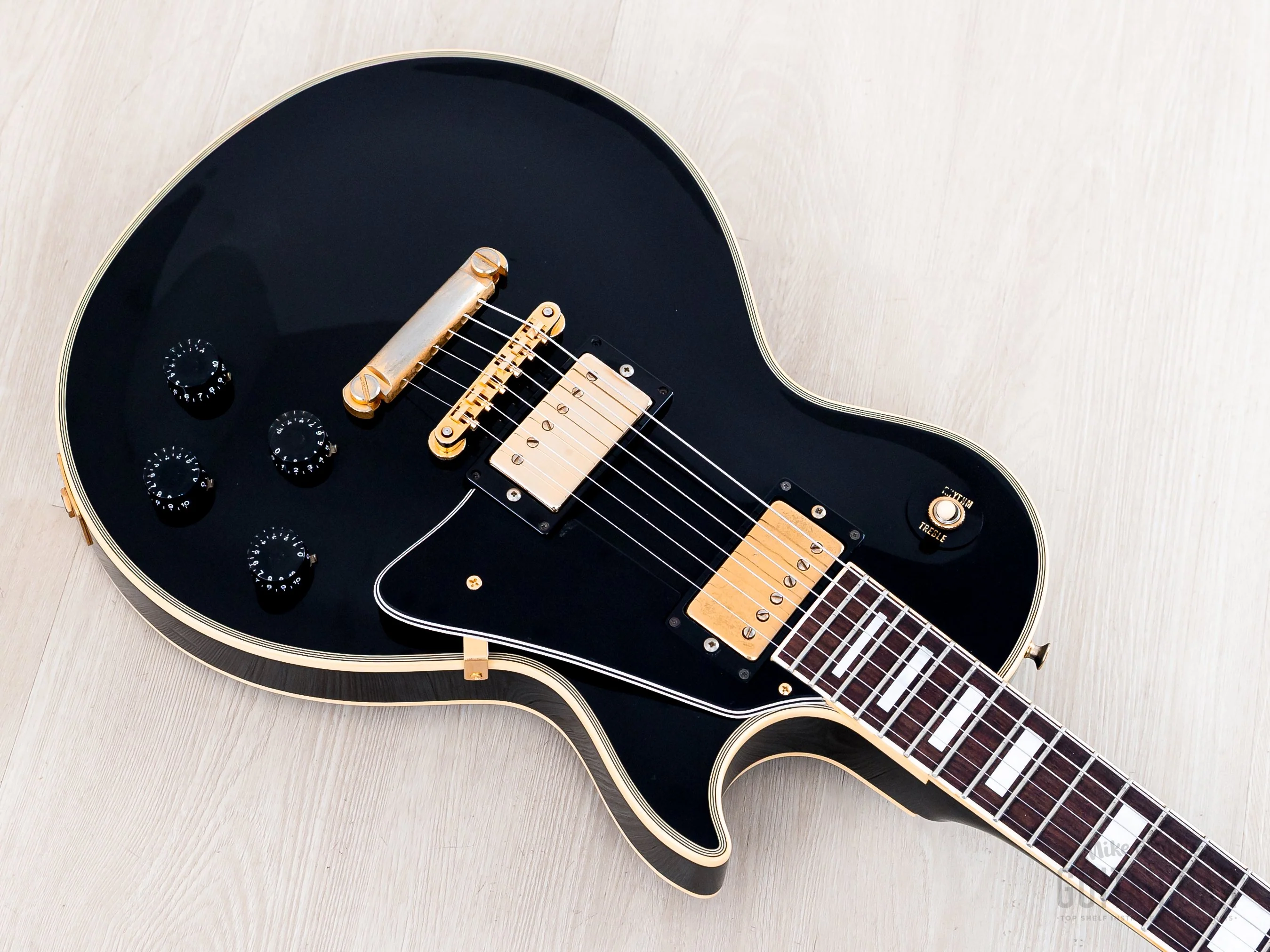 1989 Orville by Gibson Les Paul Custom LPC-EB Black Beauty w/ USA Bill Lawrence Humbuckers - Image 8