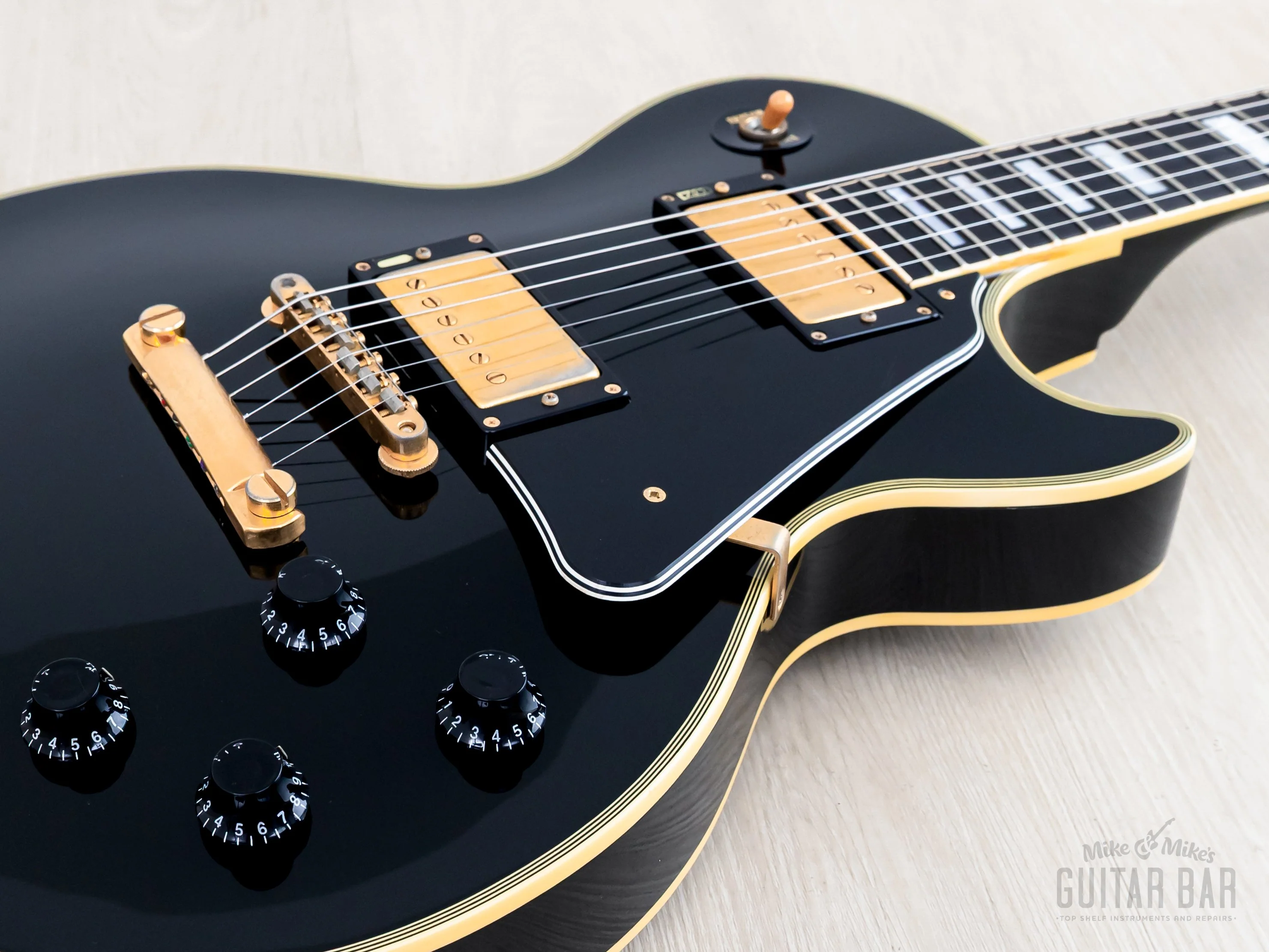 1990 Burny RLC-70 ‘60 Model Vintage Black Beauty Custom w/ VH-1 Pickups, Fernandes Japan - Image 6