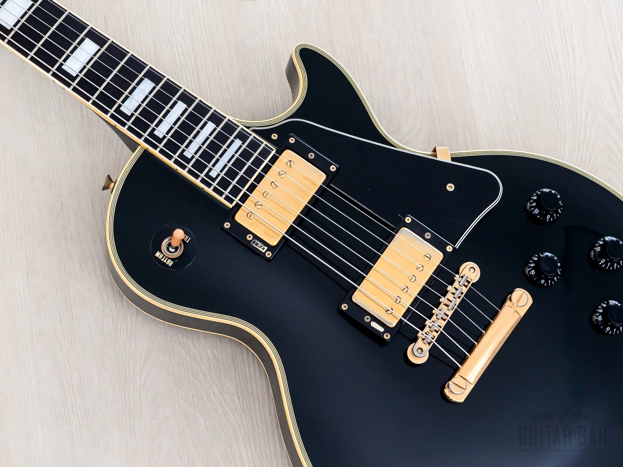 1990 Burny RLC-70 ‘60 Model Vintage Black Beauty Custom w/ VH-1 Pickups, Fernandes Japan - Image 7