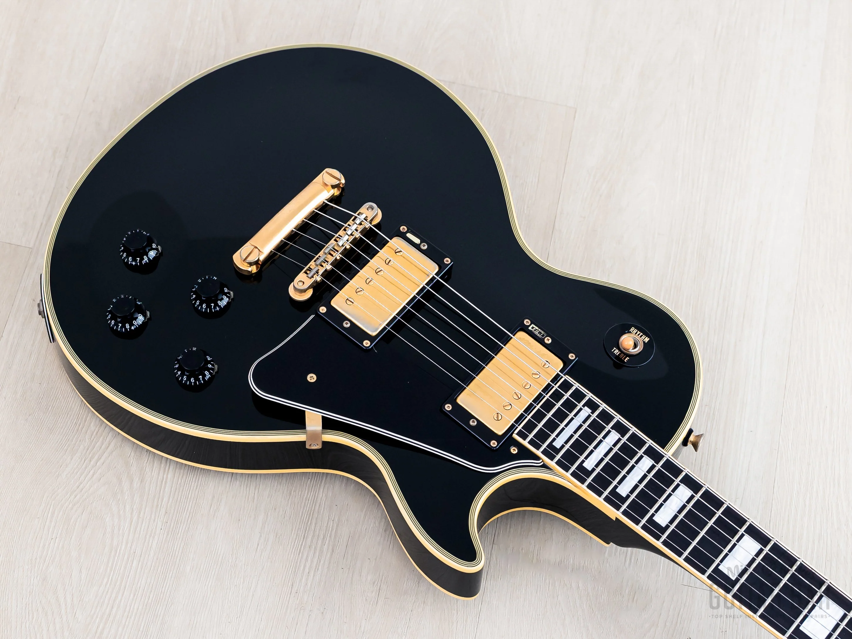 1990 Burny RLC-70 ‘60 Model Vintage Black Beauty Custom w/ VH-1 Pickups, Fernandes Japan - Image 8
