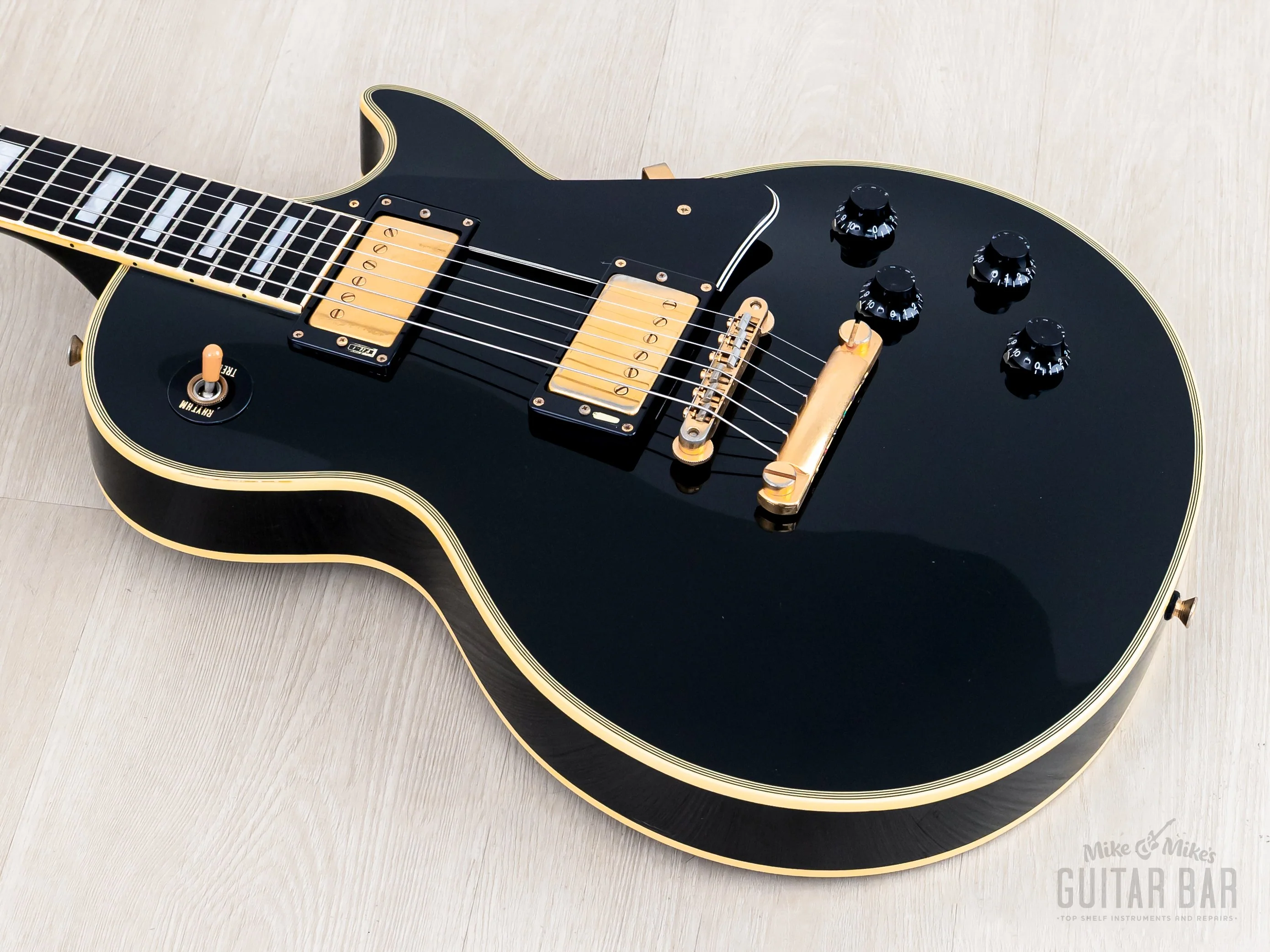 1990 Burny RLC-70 ‘60 Model Vintage Black Beauty Custom w/ VH-1 Pickups, Fernandes Japan - Image 9