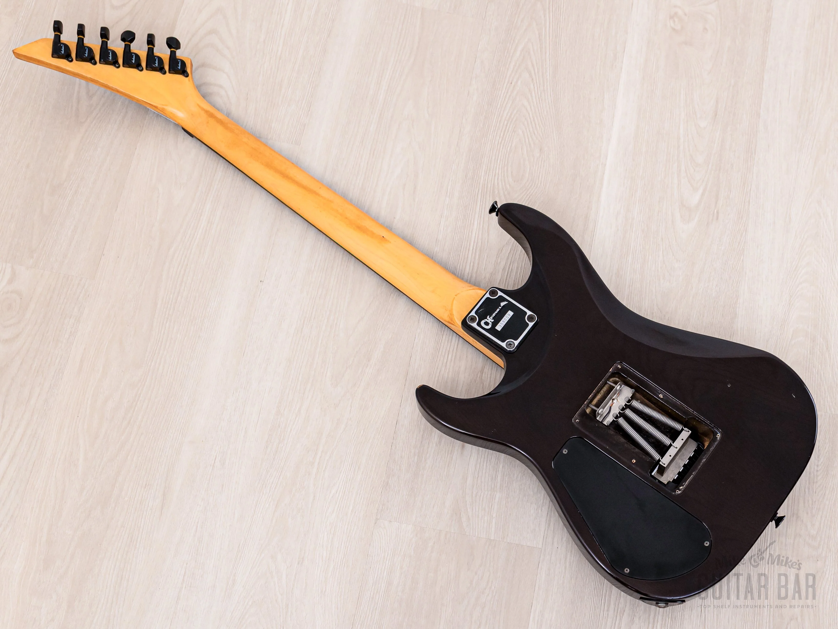 1990 Charvel by Jackson Dinky Arched-Top DKA-115-HSH See-Through Brown w/ Floyd Rose - Image 12
