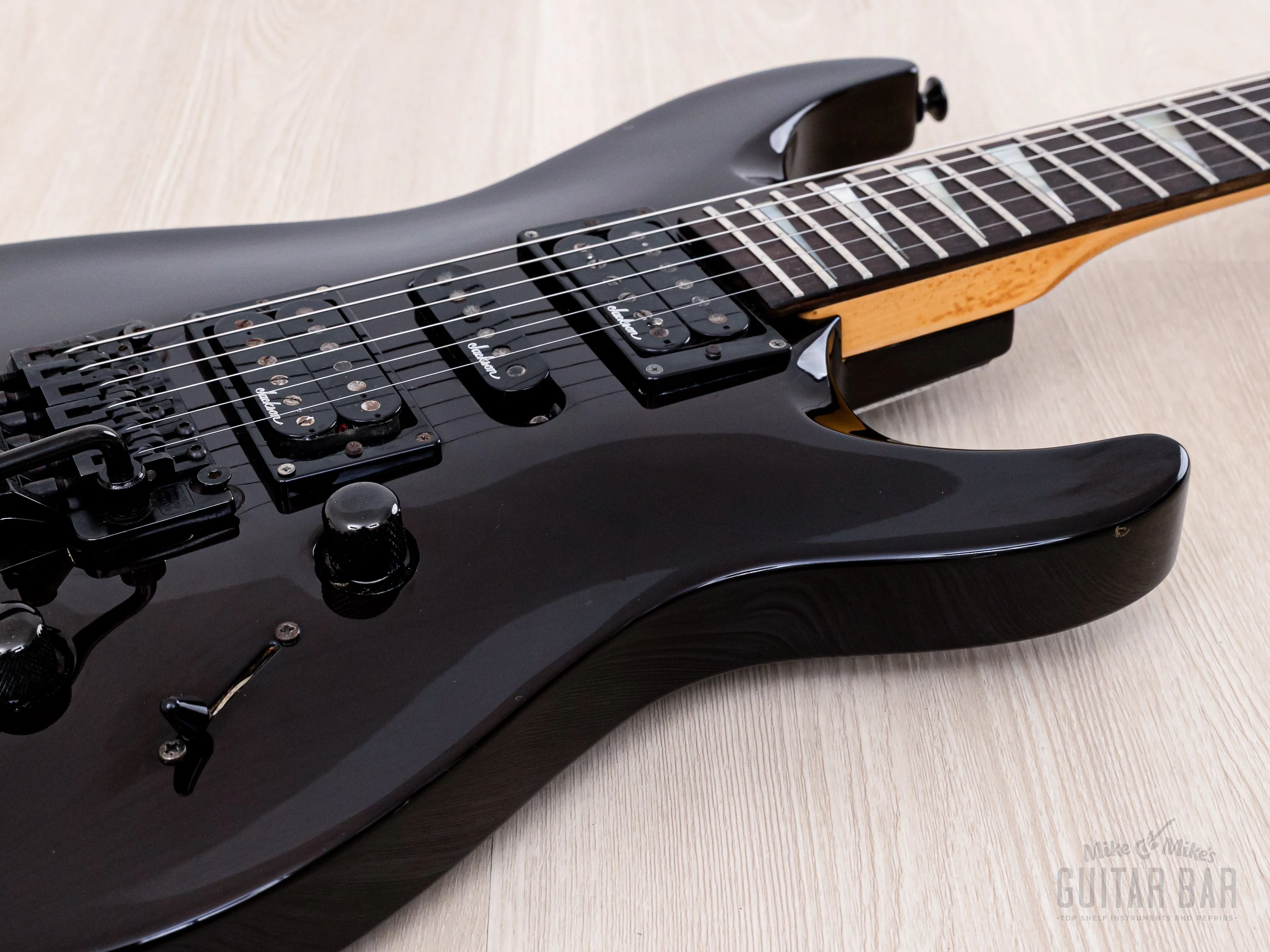 1990 Charvel by Jackson Dinky Arched-Top DKA-115-HSH See-Through Brown w/ Floyd Rose - Image 6