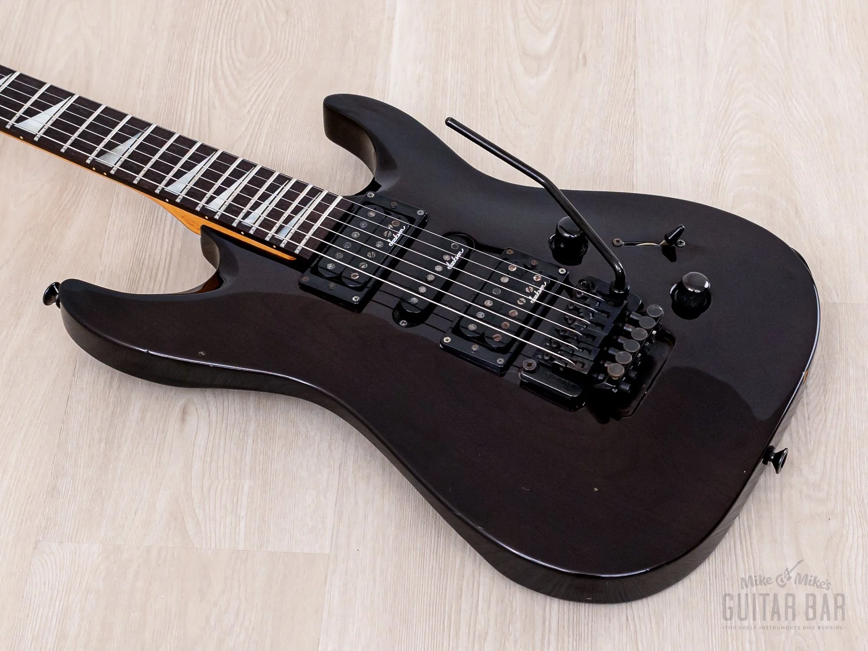 1990 Charvel by Jackson Dinky Arched-Top DKA-115-HSH See-Through Brown w/ Floyd Rose - Image 9