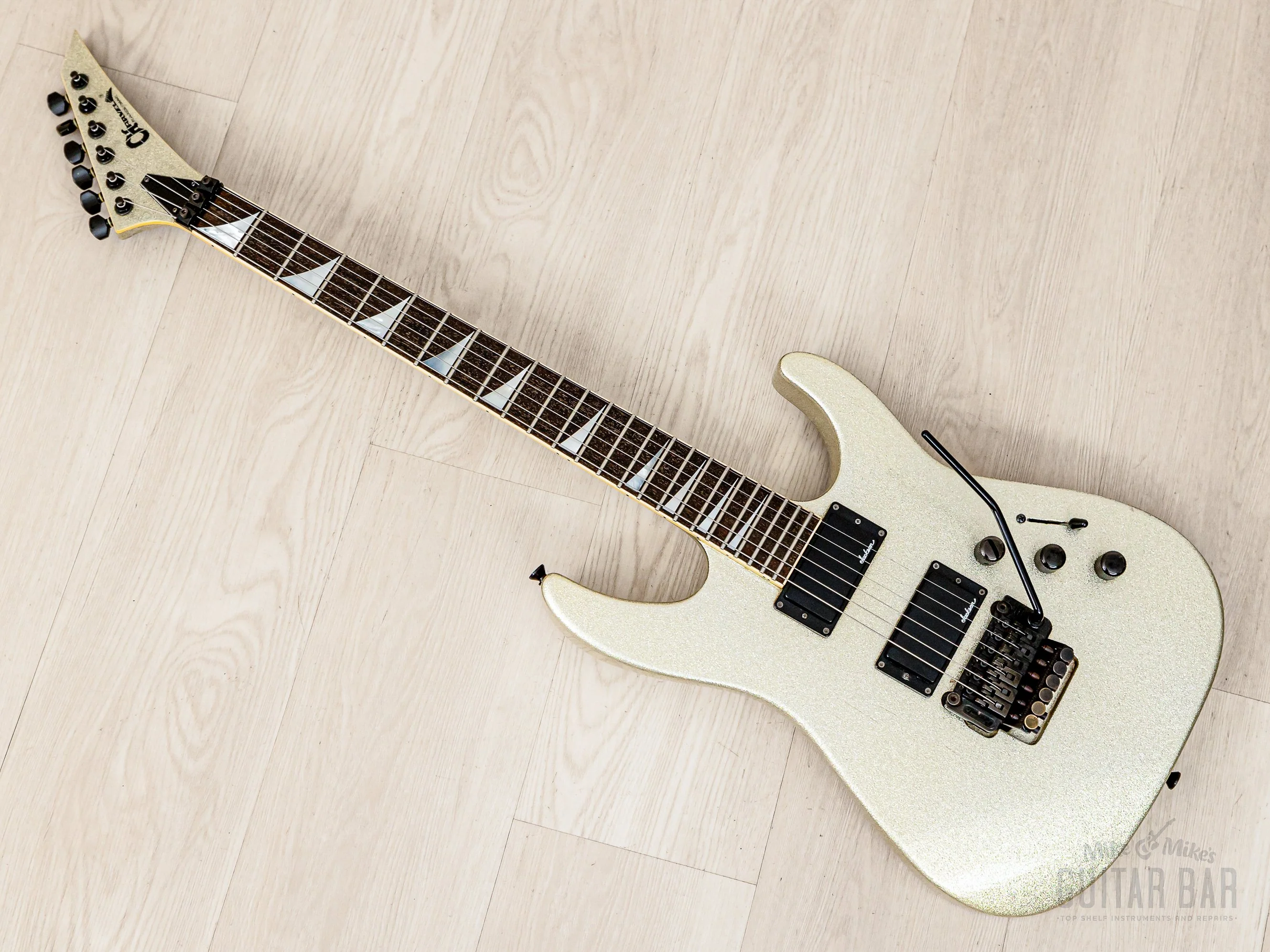 1990 Charvel by Jackson Soloist SL-140-HH Neck Through Platinum Pearl w/ Floyd Rose - Image 12