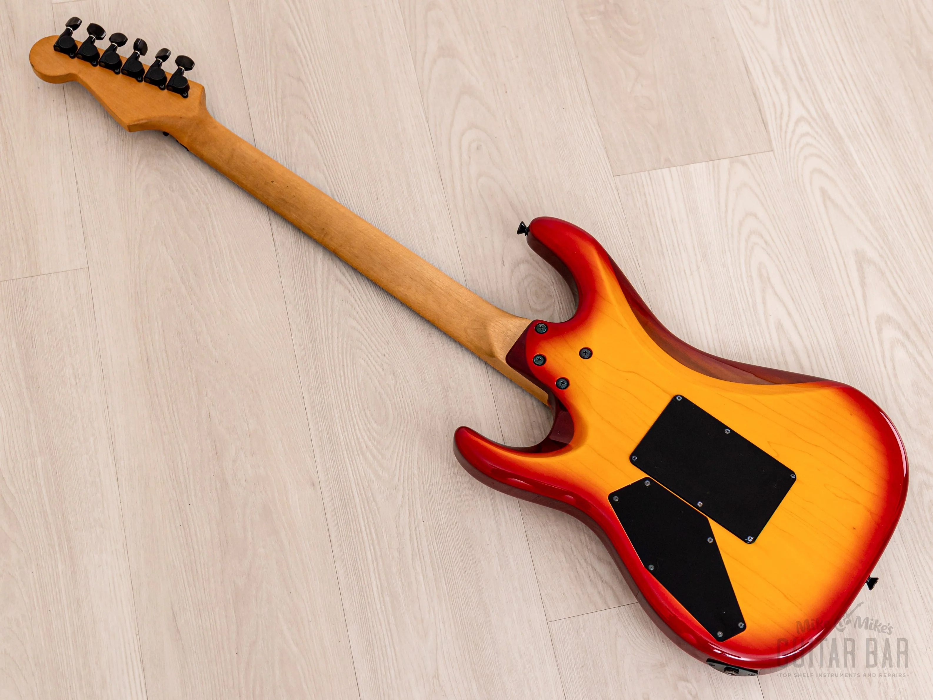 1990 Edwards by ESP Vision Alpha SSH Superstrat Cherry Sunburst w/ Floyd Rose - Image 12