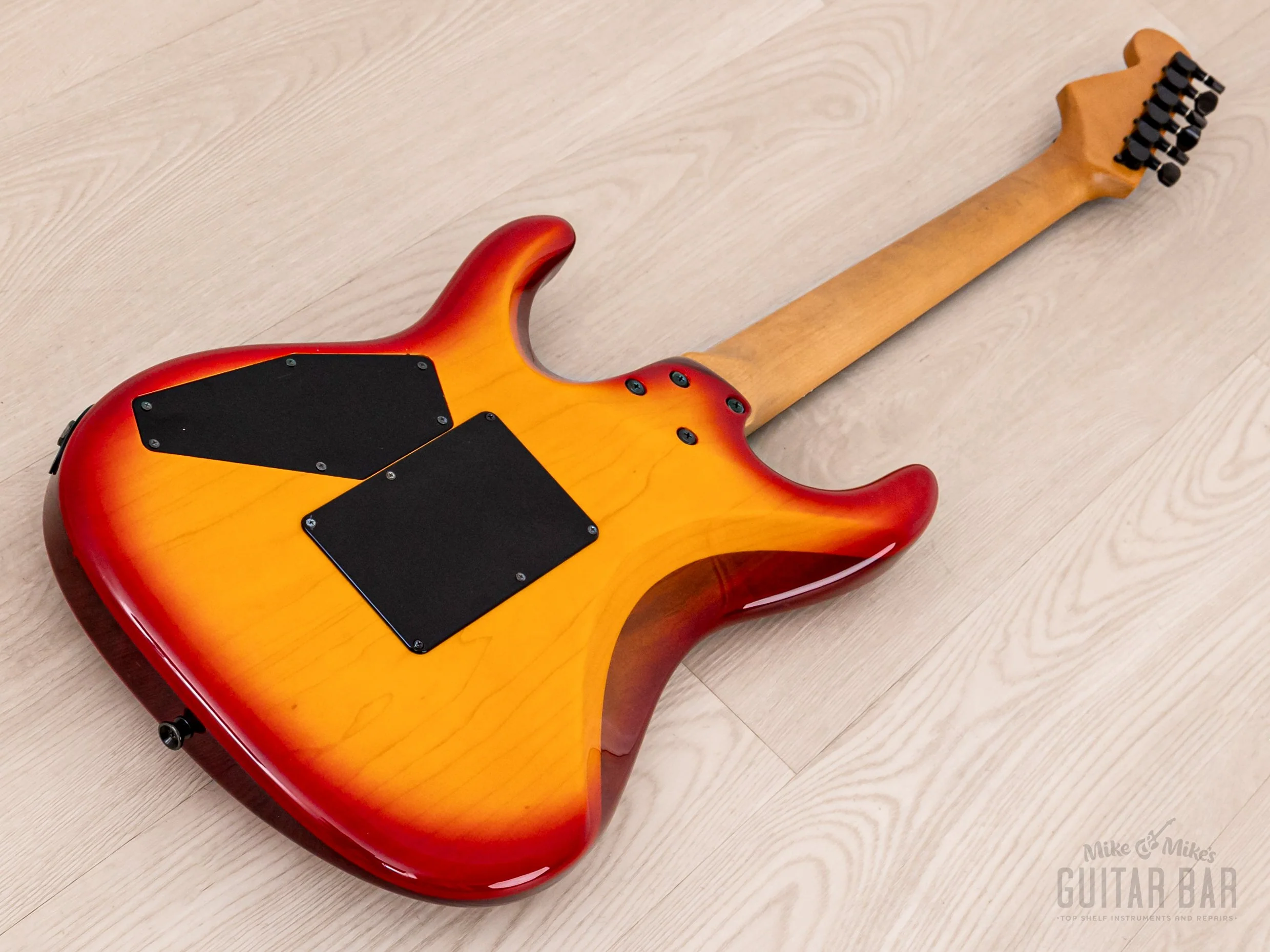 1990 Edwards by ESP Vision Alpha SSH Superstrat Cherry Sunburst w/ Floyd Rose - Image 13