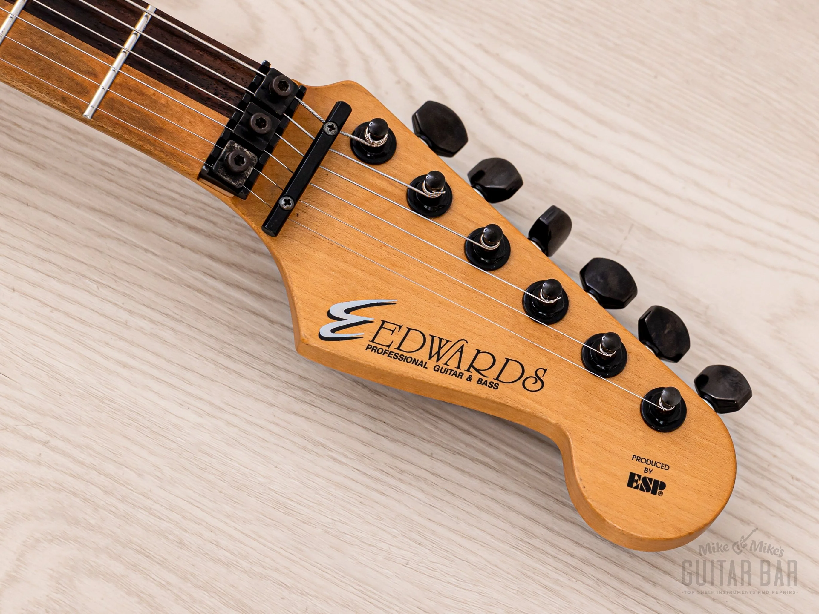 1990 Edwards by ESP Vision Alpha SSH Superstrat Cherry Sunburst w/ Floyd Rose - Image 4