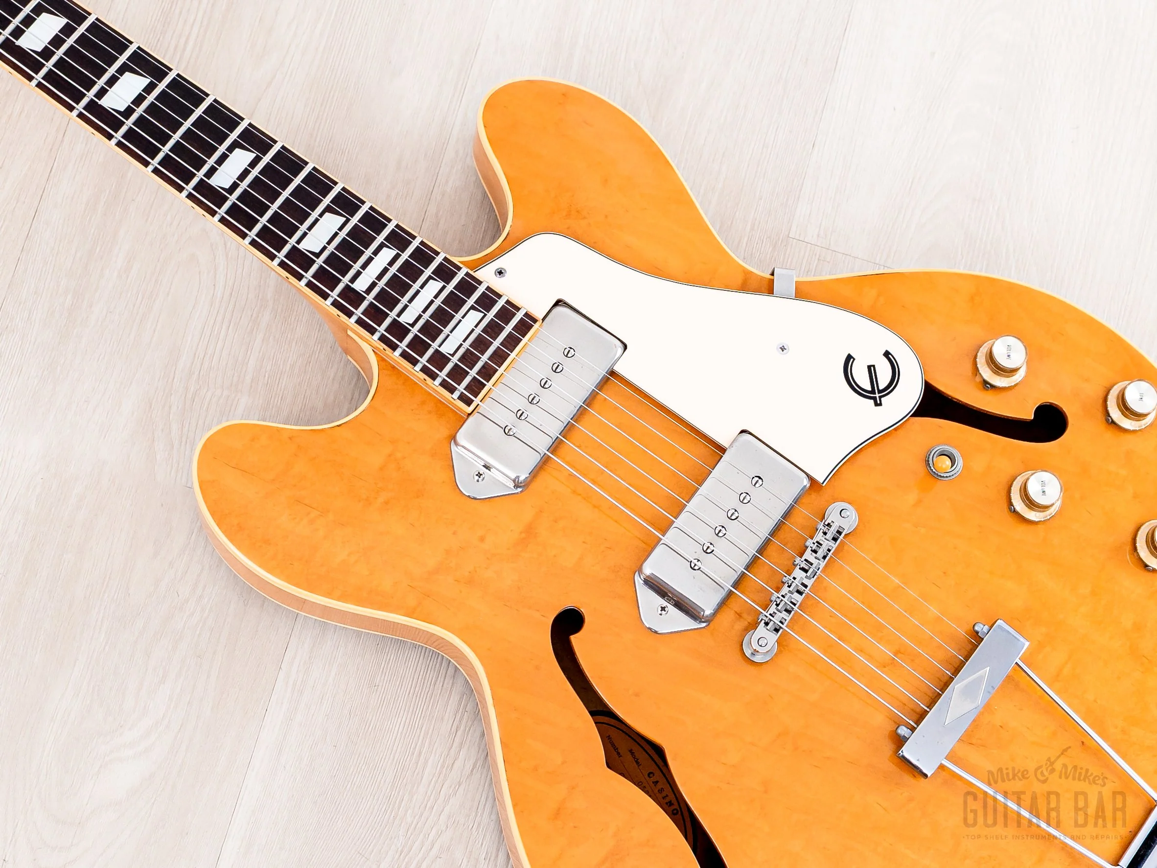 1990 Epiphone Casino Natural Near-Mint, Pre-Elitist Revolution, Japan Terada - Image 8