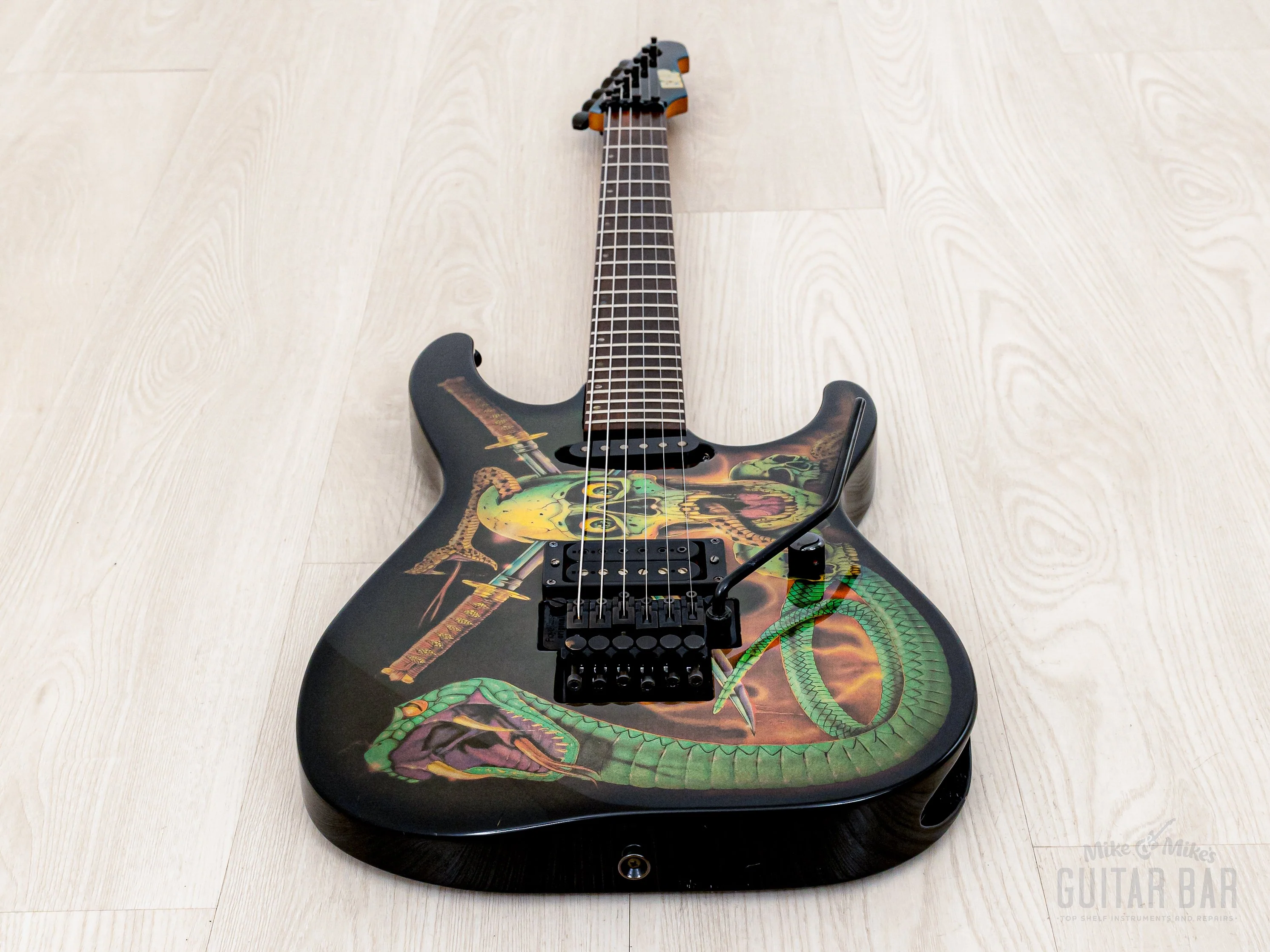 1990 ESP George Lynch Skull & Snakes Signature Model Haji, 100% Original & Near-Mint - Image 11