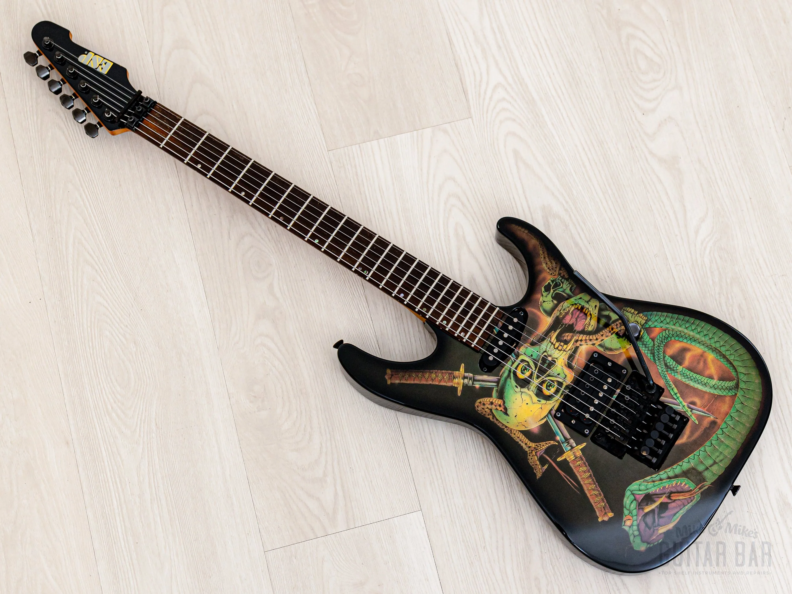 1990 ESP George Lynch Skull & Snakes Signature Model Haji, 100% Original & Near-Mint - Image 12