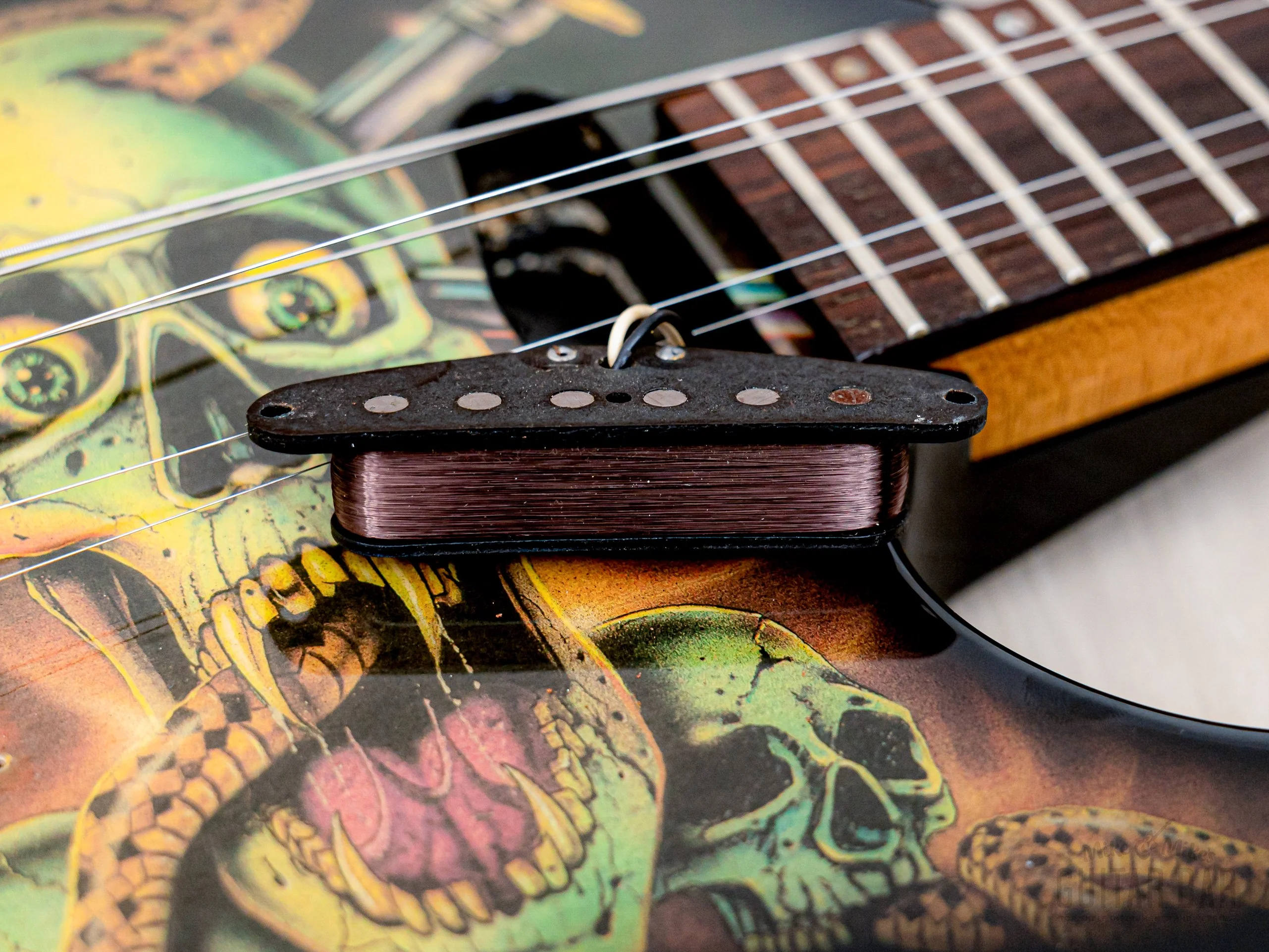 1990 ESP George Lynch Skull & Snakes Signature Model Haji, 100% Original & Near-Mint - Image 18