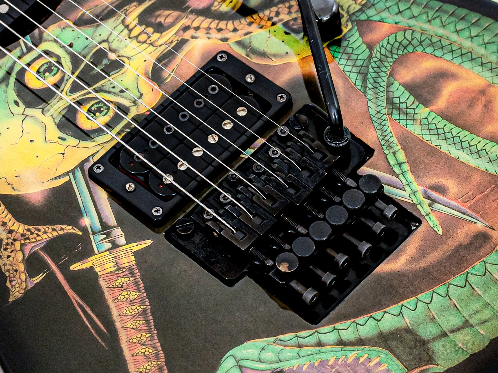1990 ESP George Lynch Skull & Snakes Signature Model Haji, 100% Original & Near-Mint - Image 8