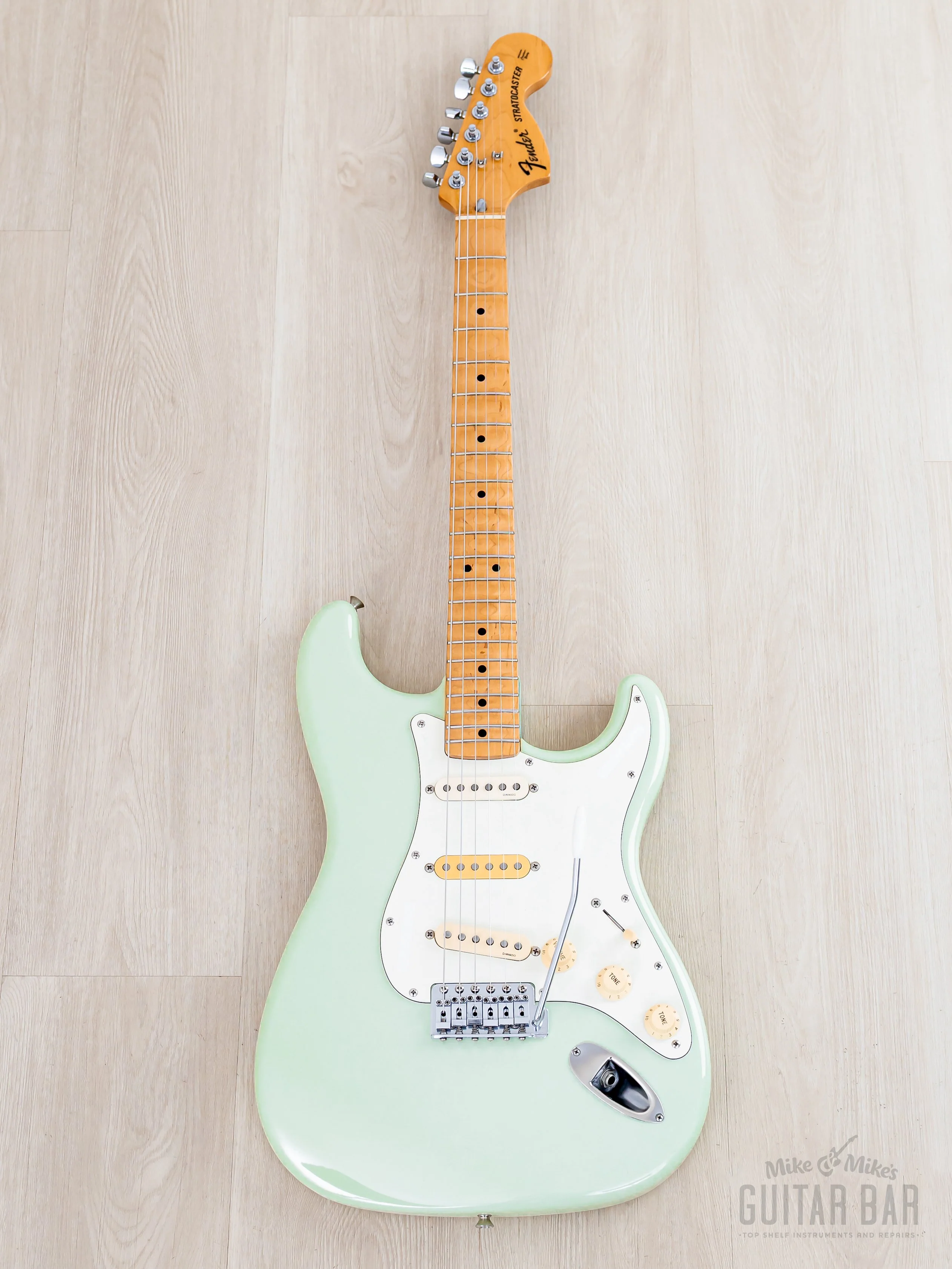 1990 Fender Order Made '72 Stratocaster ST72-86DSC Sonic Blue Yngwie-Spec w/ Scalloped Board & DiMarzio, Japan MIJ Fujigen - Image 2
