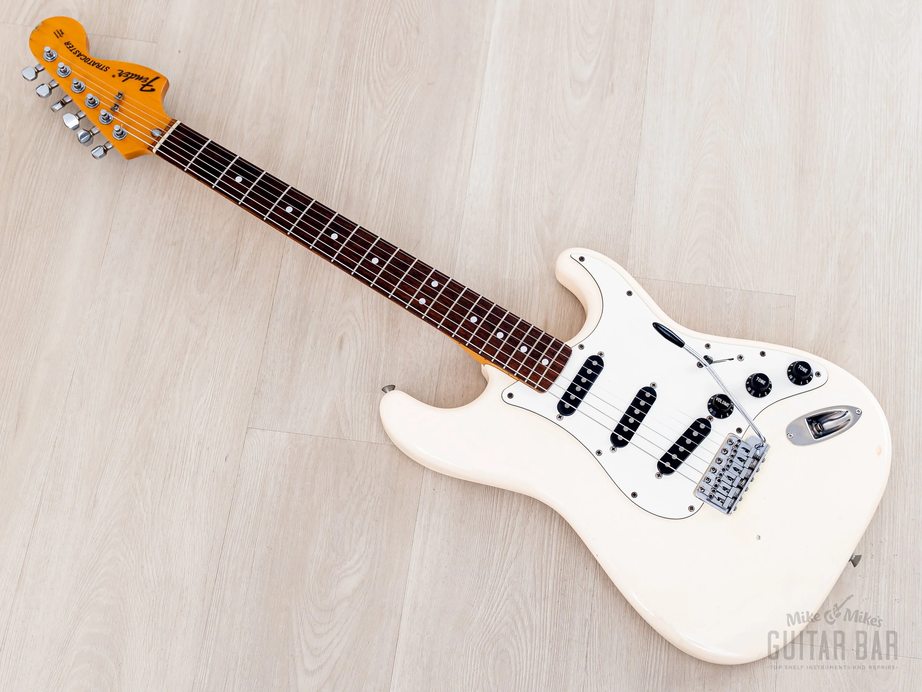 1990 Fender Stratocaster ‘72 Vintage Reissue ST72-500 Olympic White w/ Case, Japan MIJ Fujigen - Image 12