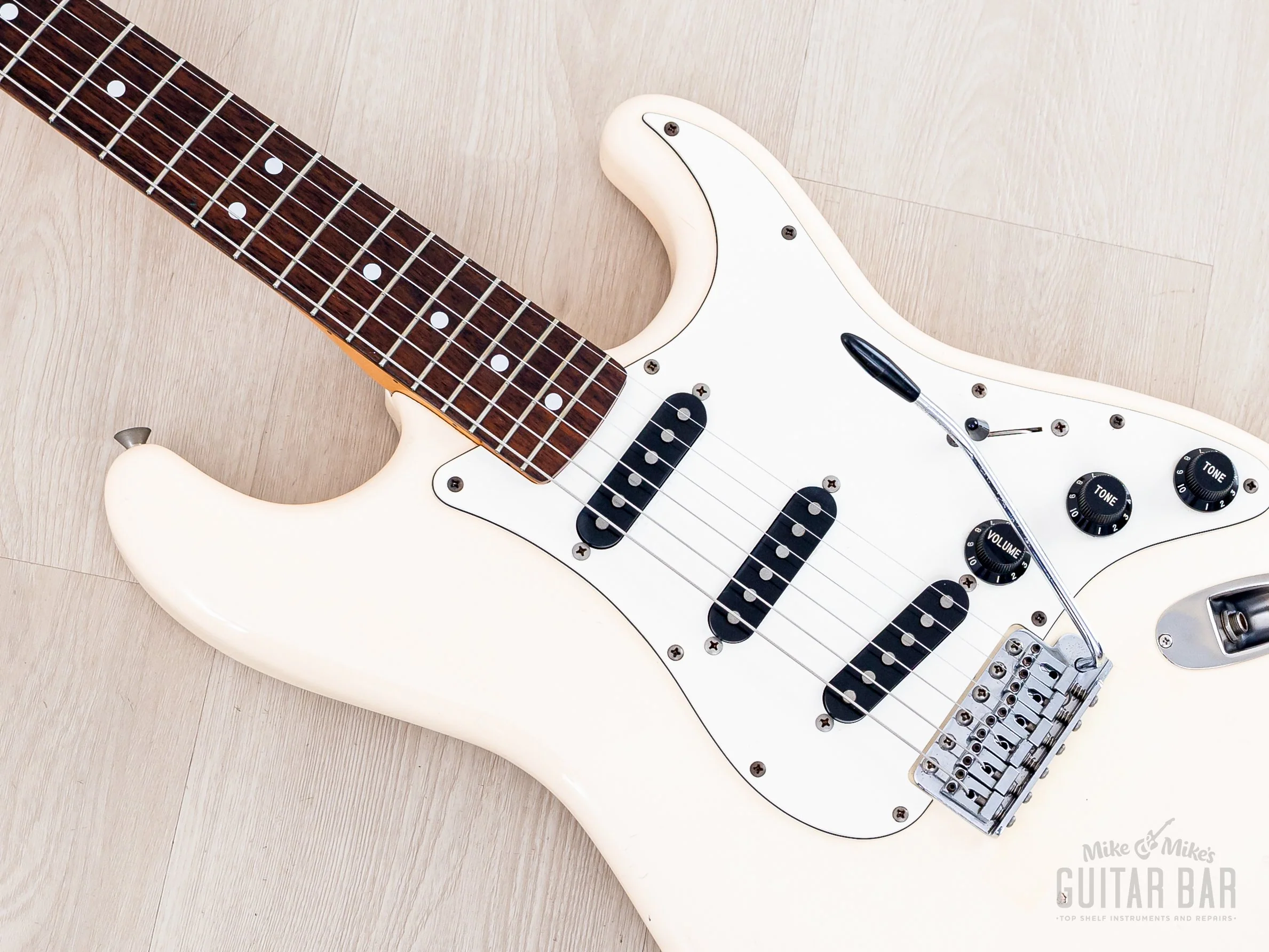 1990 Fender Stratocaster ‘72 Vintage Reissue ST72-500 Olympic White w/ Case, Japan MIJ Fujigen - Image 7
