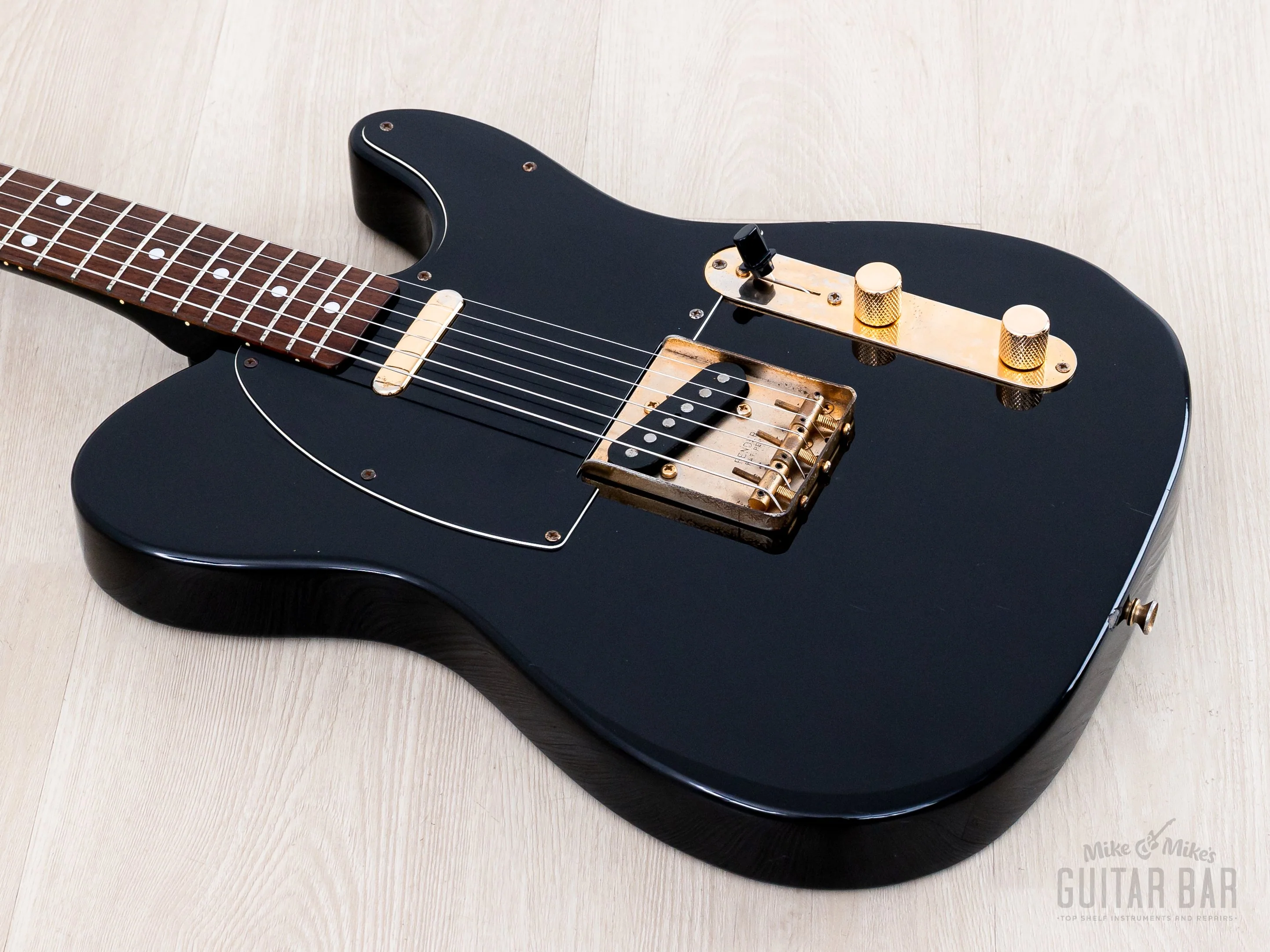 1990 Fender Telecaster TLG80-550 Vintage Guitar Black w/ Gold Hardware, Japan MIJ Fujigen - Image 10