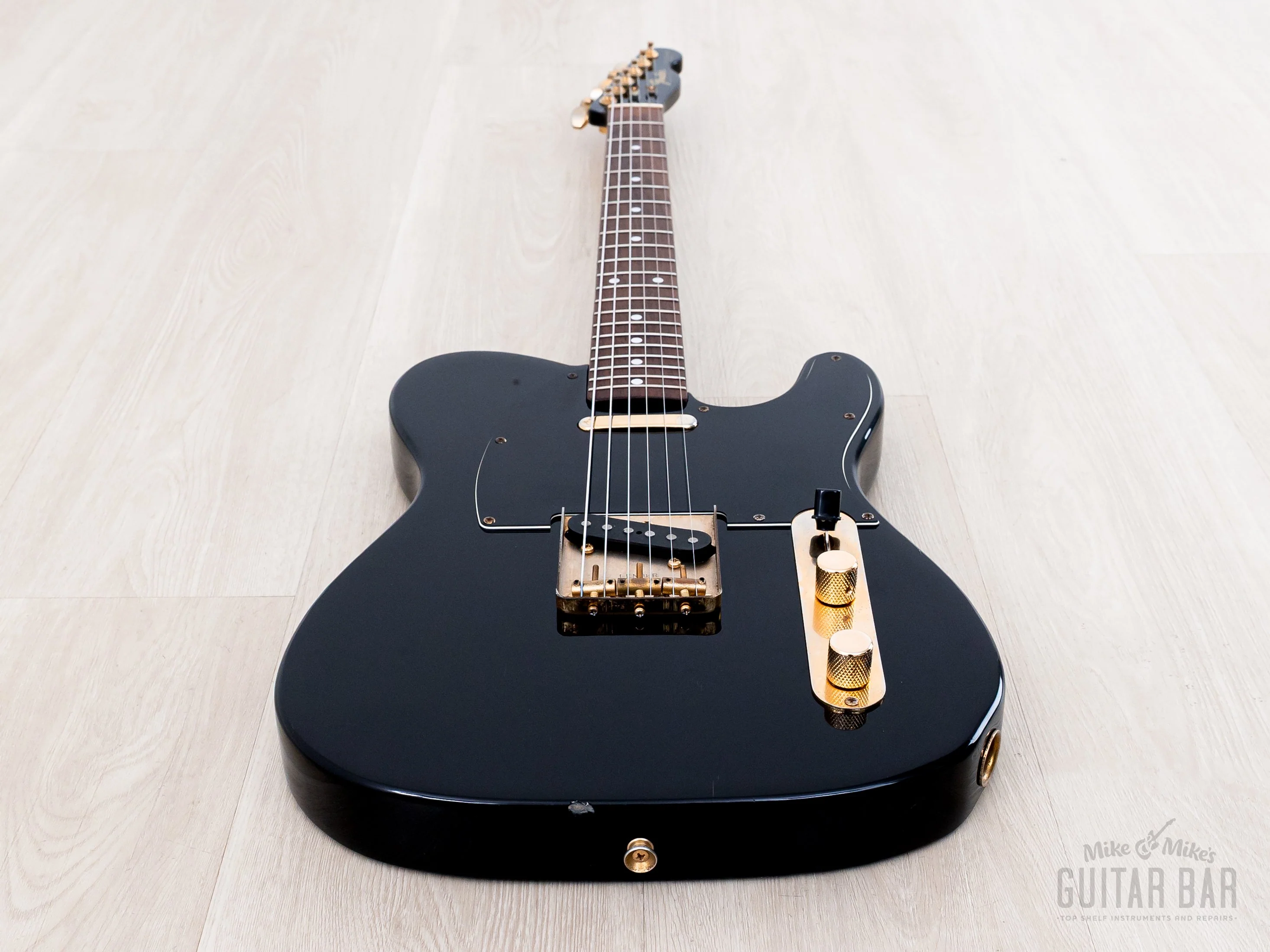 1990 Fender Telecaster TLG80-550 Vintage Guitar Black w/ Gold Hardware, Japan MIJ Fujigen - Image 11