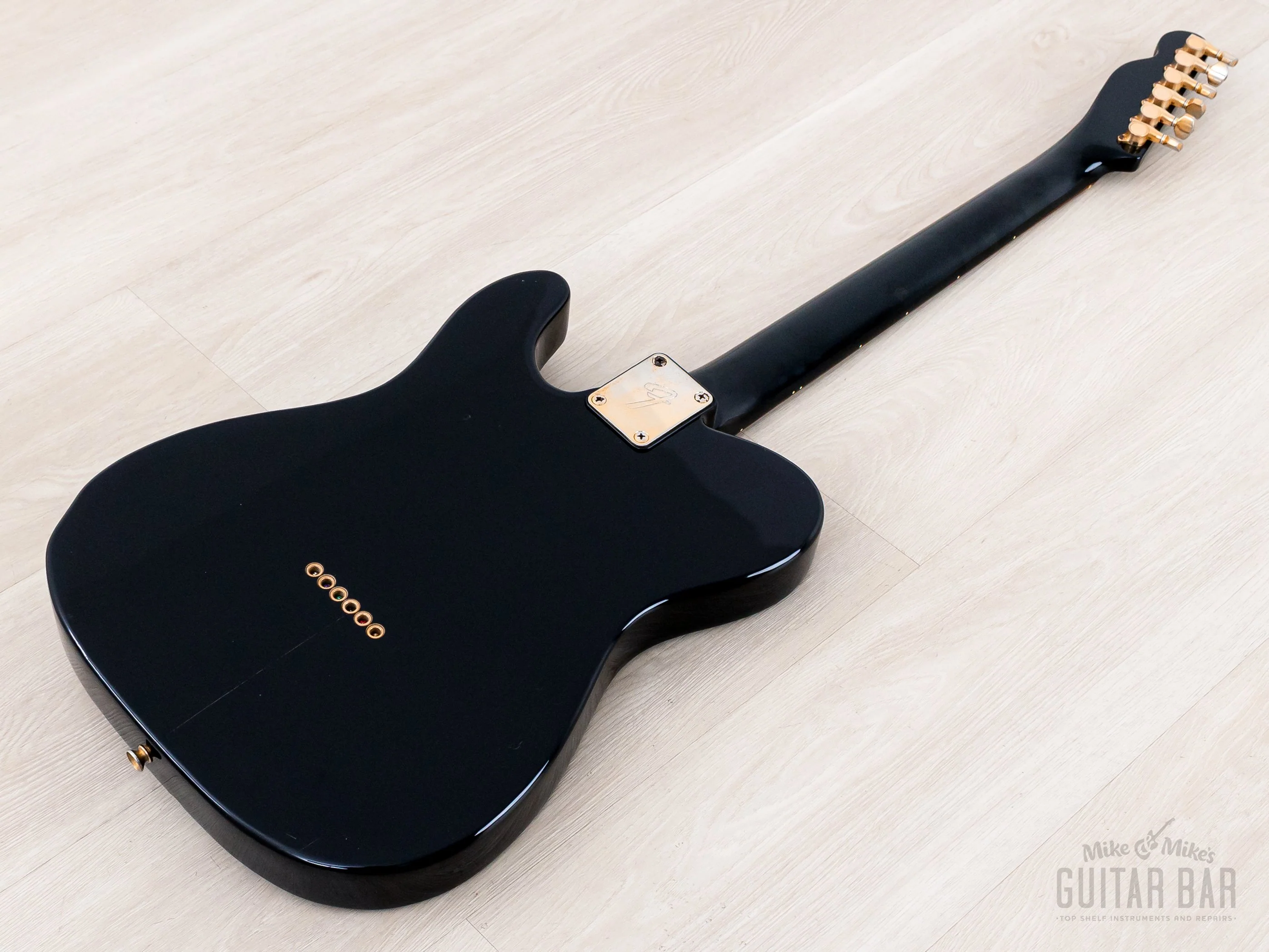 1990 Fender Telecaster TLG80-550 Vintage Guitar Black w/ Gold Hardware, Japan MIJ Fujigen - Image 14