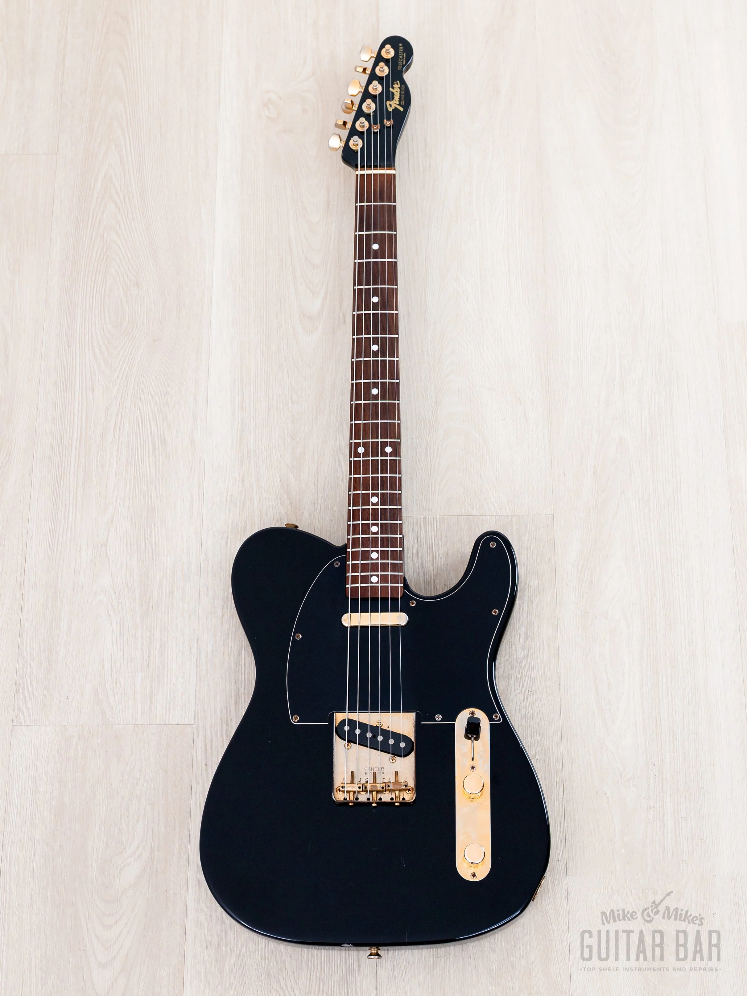 1990 Fender Telecaster TLG80-550 Vintage Guitar Black w/ Gold Hardware, Japan MIJ Fujigen - Image 2