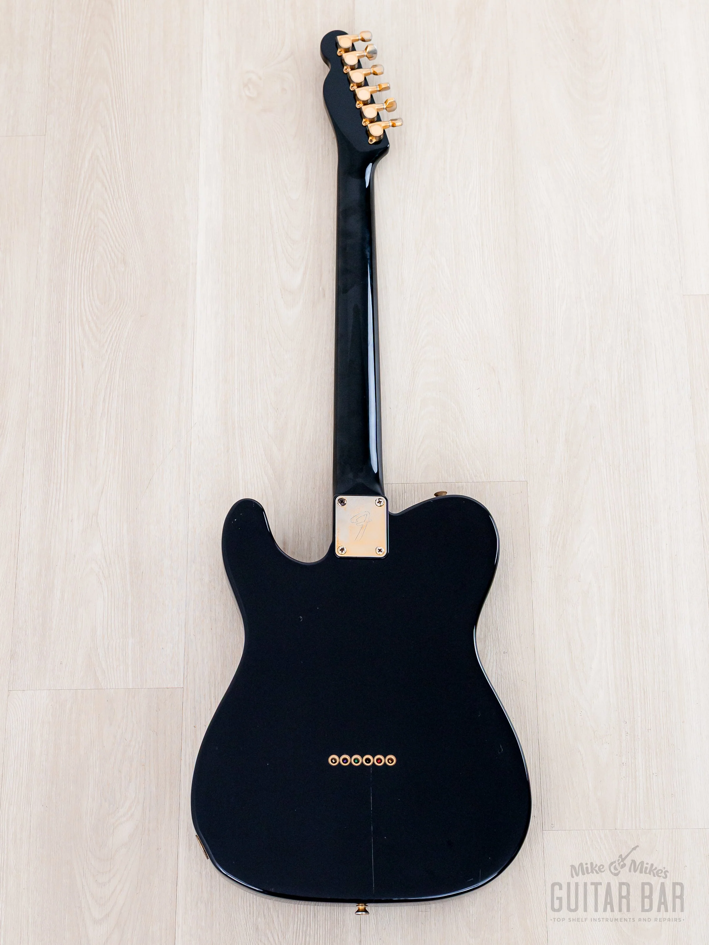 1990 Fender Telecaster TLG80-550 Vintage Guitar Black w/ Gold Hardware, Japan MIJ Fujigen - Image 3
