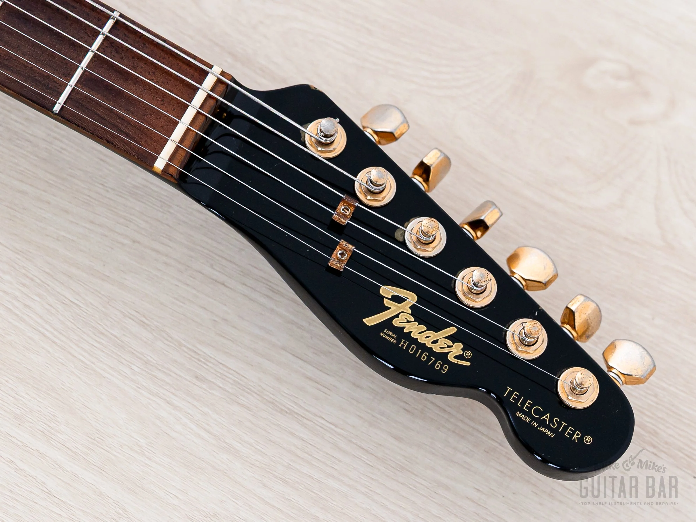 1990 Fender Telecaster TLG80-550 Vintage Guitar Black w/ Gold Hardware, Japan MIJ Fujigen - Image 4