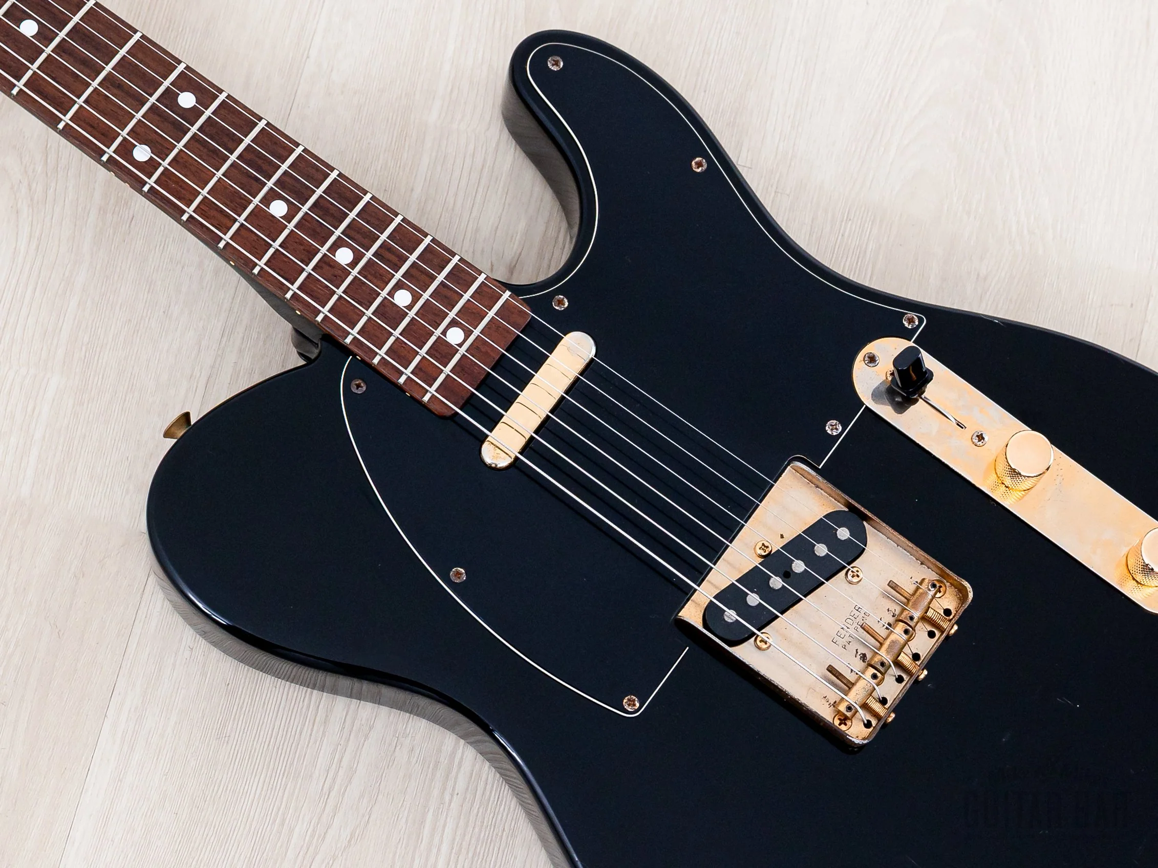 1990 Fender Telecaster TLG80-550 Vintage Guitar Black w/ Gold Hardware, Japan MIJ Fujigen - Image 7