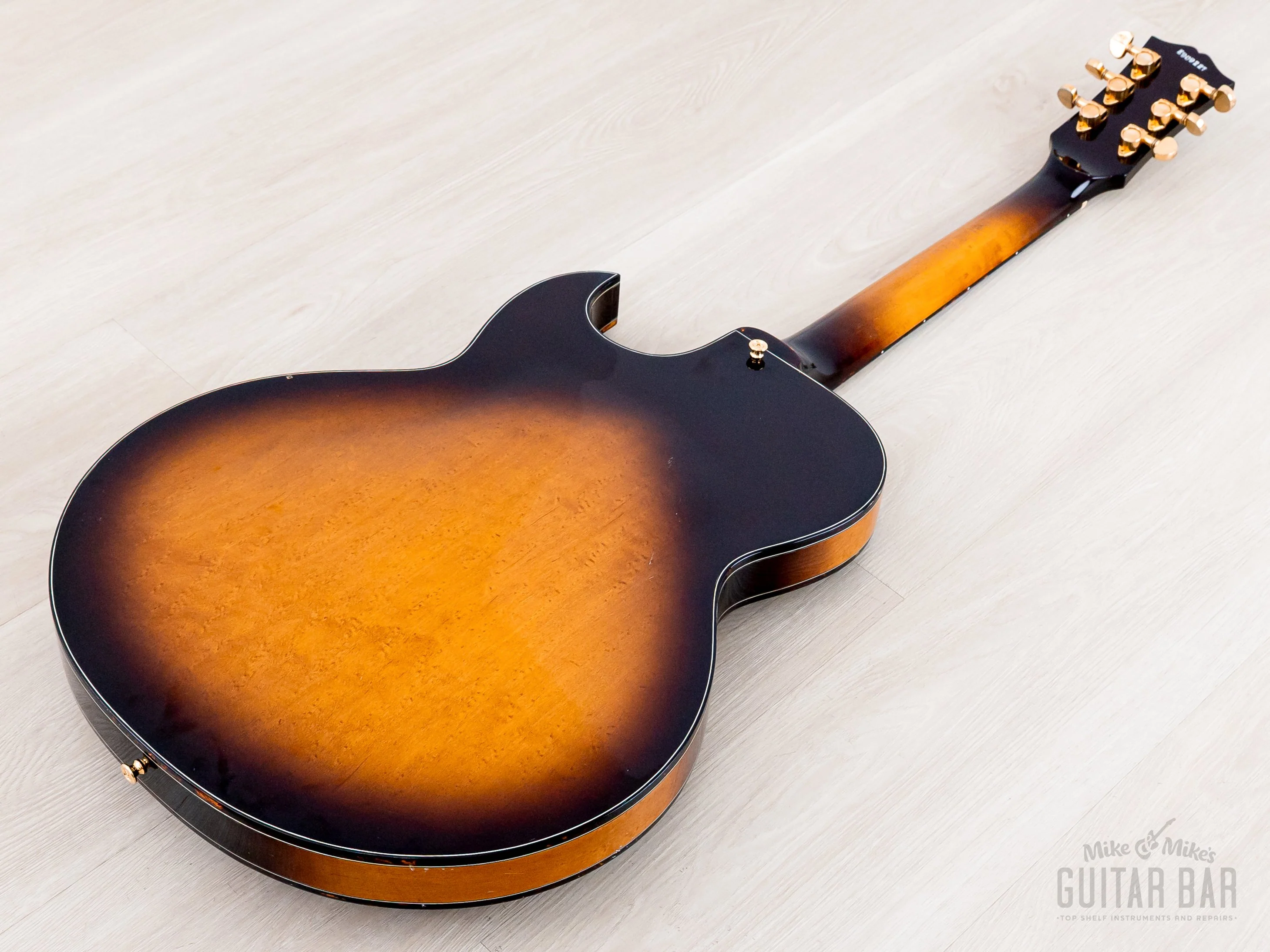 1990 Greco RS-90 Clear Sound Project Vintage Semi-Hollow ES-Style Guitar Sunburst, Japan Fujigen - Image 14