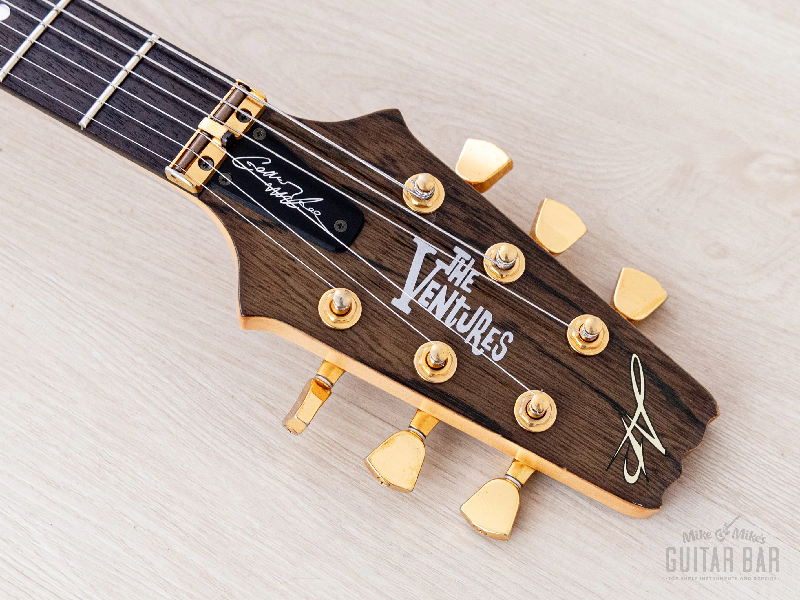 1990s Aria Pro II Custom Shop Gerry McGee Signature The Ventures SSH Superstrat, Trans Black w/ Seymour Duncan, Japan - Image 4