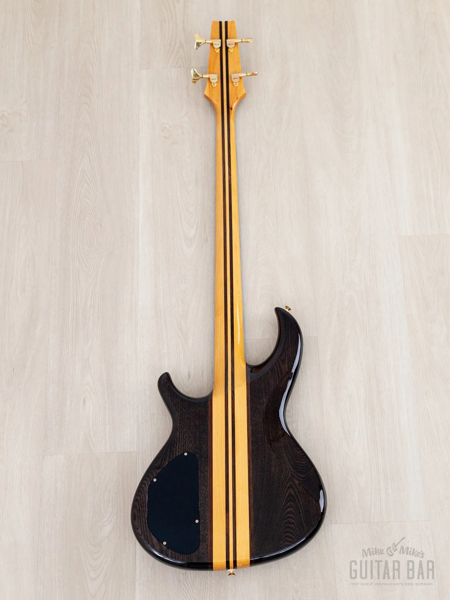 1990s Aria Pro II Super Bass SB-800 See-through Black Vintage Neck Through Bass, Near-Mint w/ Case & Hangtag - Image 3