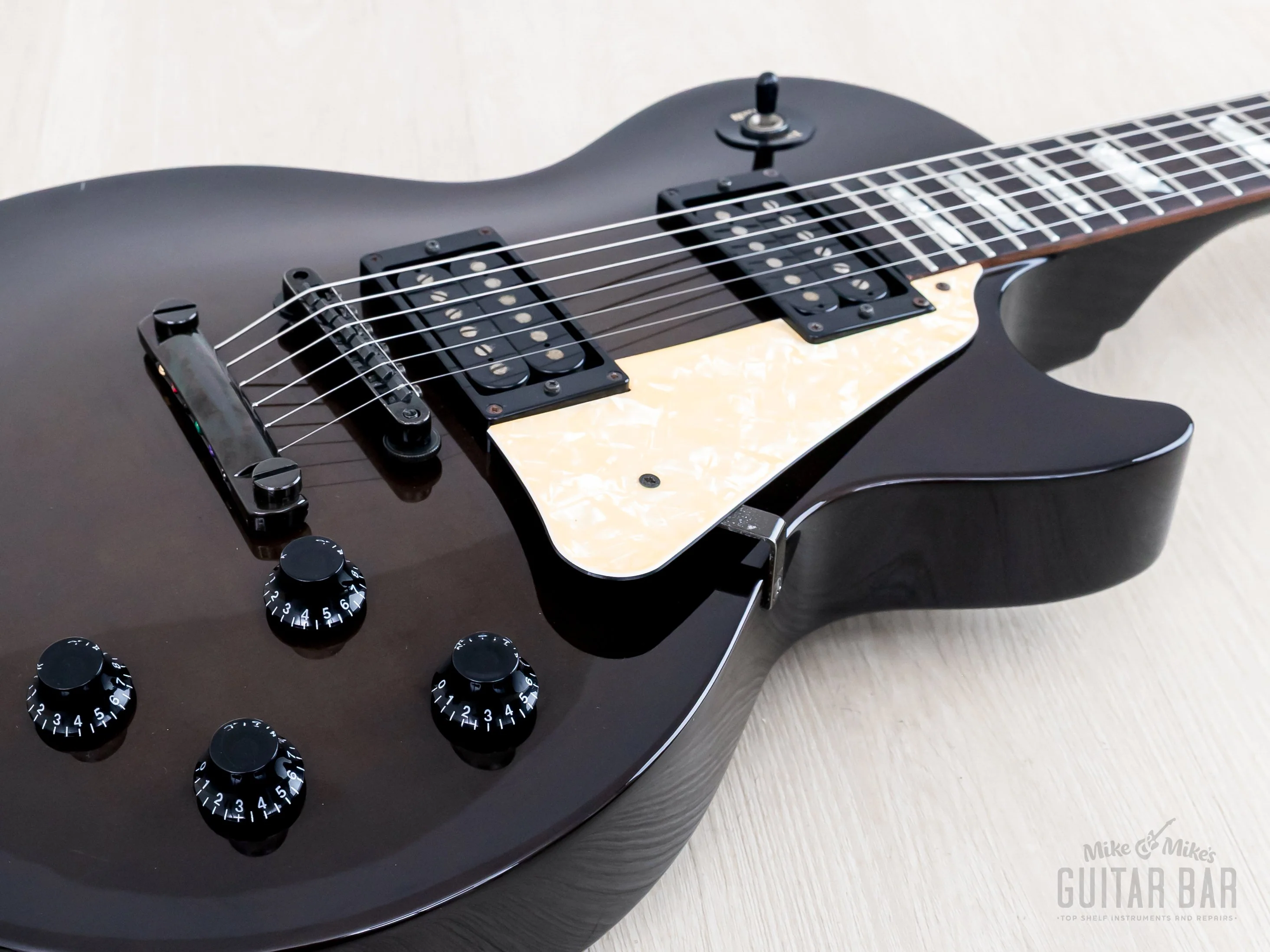 1990s Burny Joe Perry Signature LG-75JP Black Burst w/ VH-1, Fernandes Japan - Image 6