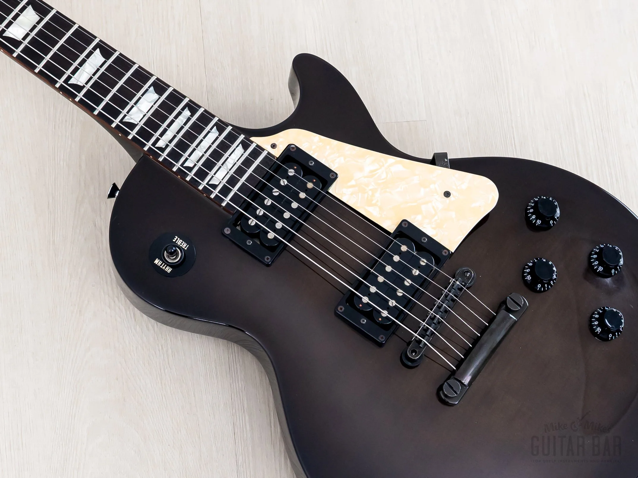 1990s Burny Joe Perry Signature LG-75JP Black Burst w/ VH-1, Fernandes Japan - Image 7
