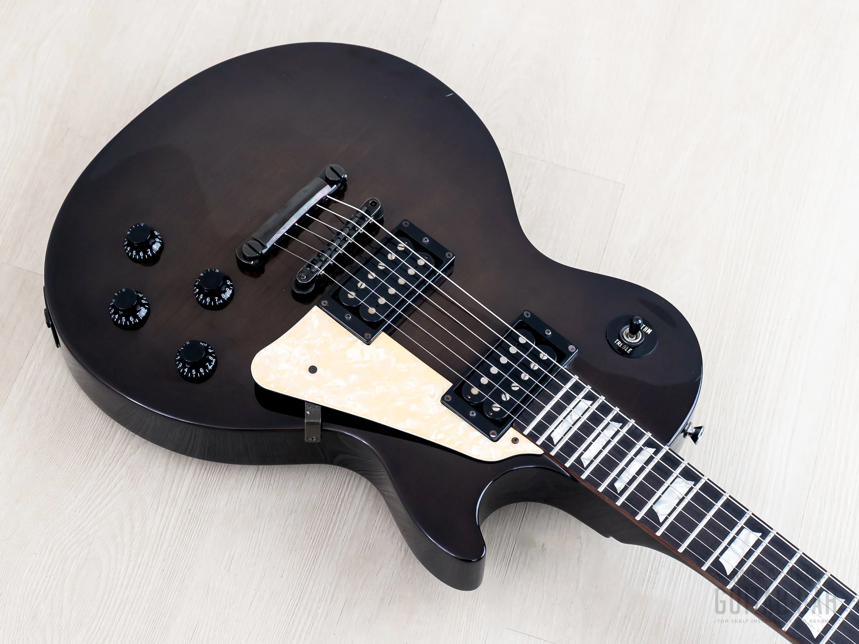 1990s Burny Joe Perry Signature LG-75JP Black Burst w/ VH-1, Fernandes Japan - Image 8