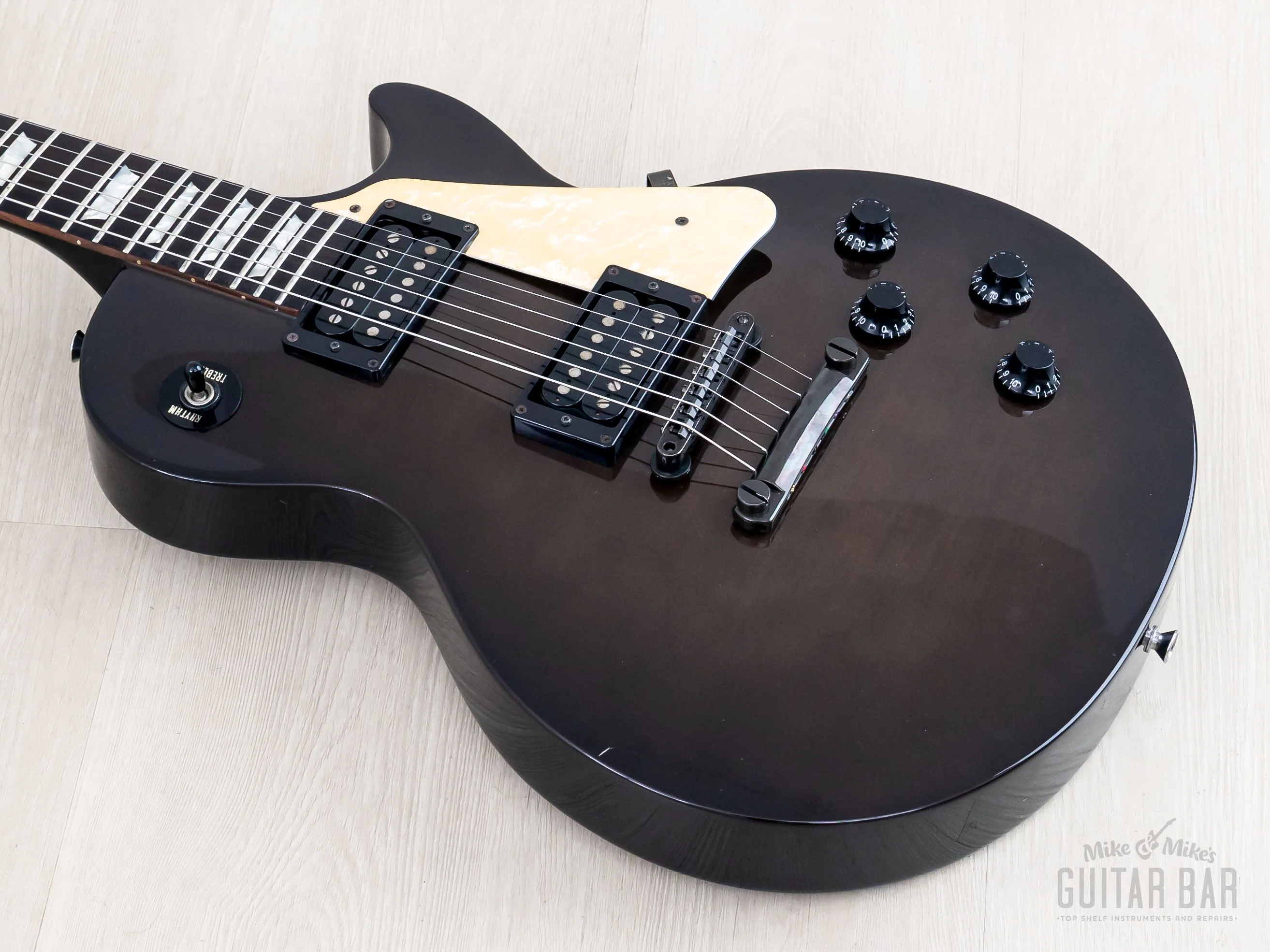 1990s Burny Joe Perry Signature LG-75JP Black Burst w/ VH-1, Fernandes Japan - Image 9