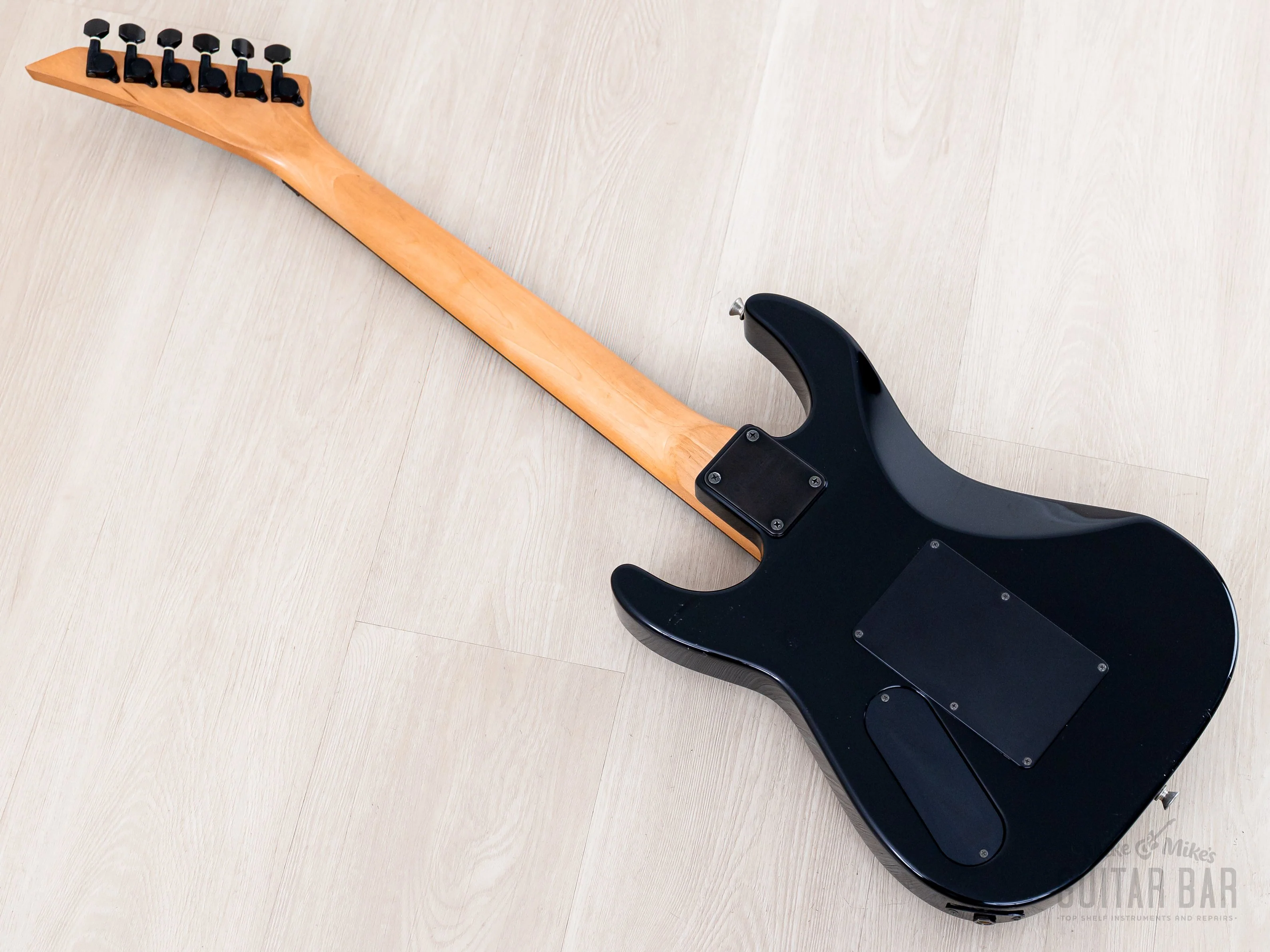 1990s Charvel 610-SL SSH Short Scale Superstrat Black w/ Floyd Rose, Japan - Image 13