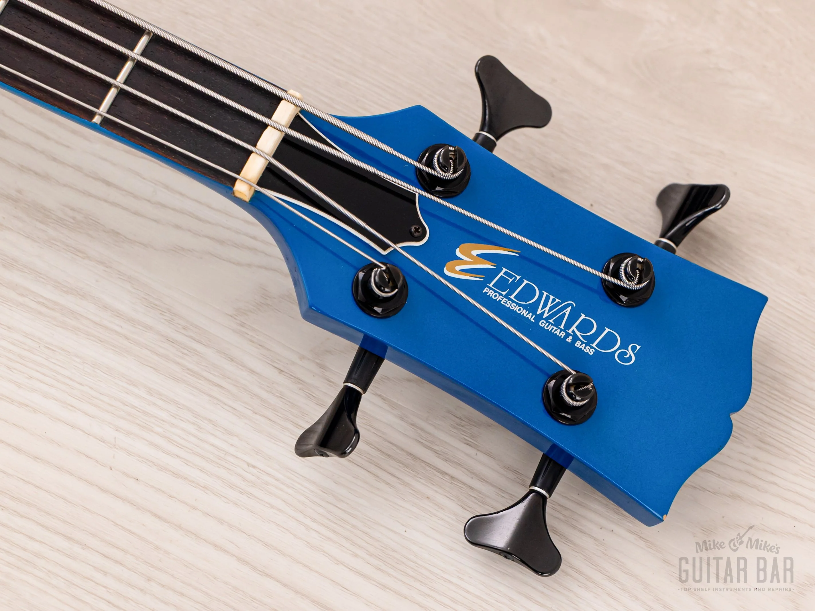 1990s Edwards by ESP Luna Sea J Signature E-J-78TV Aqua Blue w/ Case, Japan - Image 4